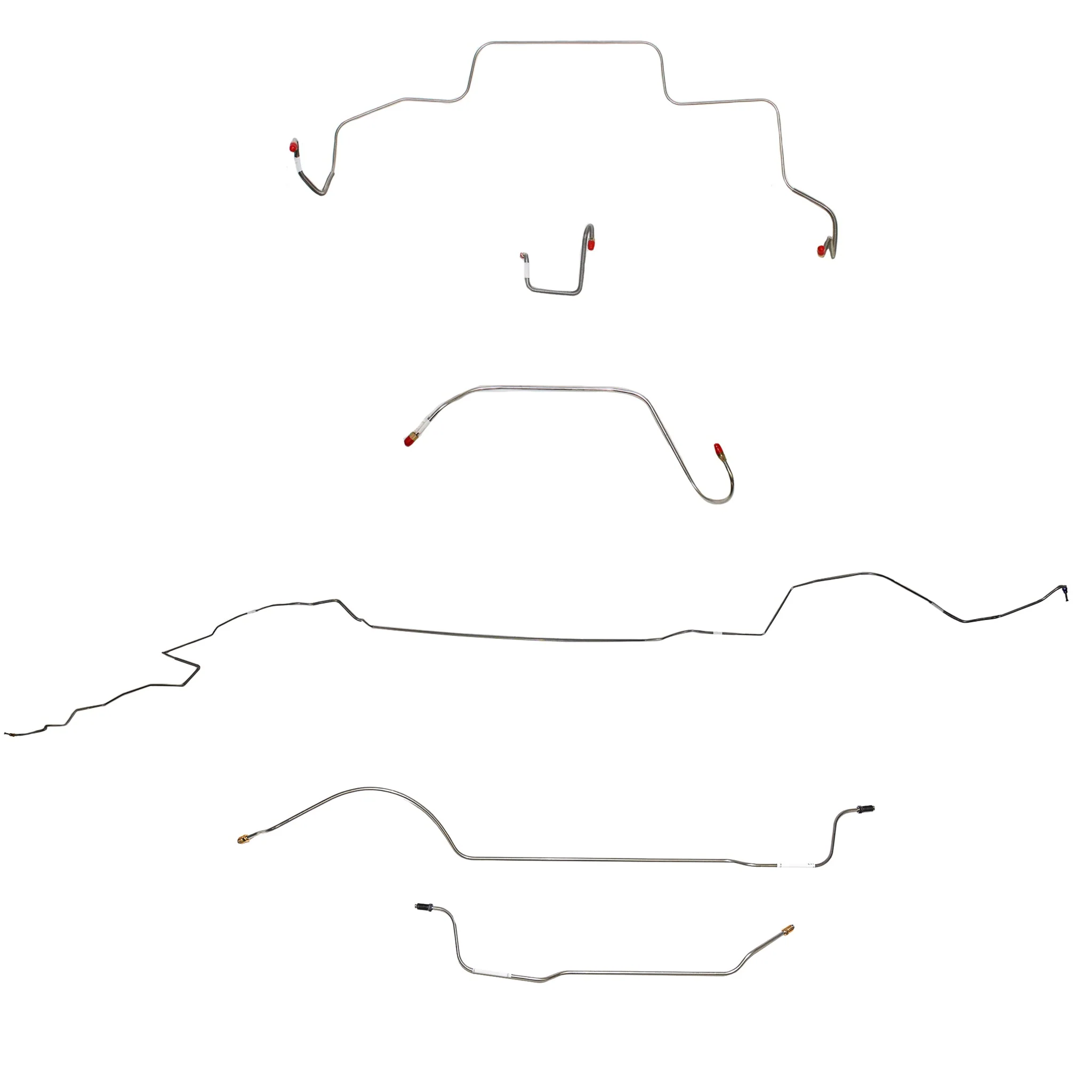 CBK0634- 1966 MOPAR B-body w/ Power Drum, Right Front OVER Frame w/ Hump OVER Firewall, Hemi, 8-3/4'' Axle; Complete Brake Line Kit
