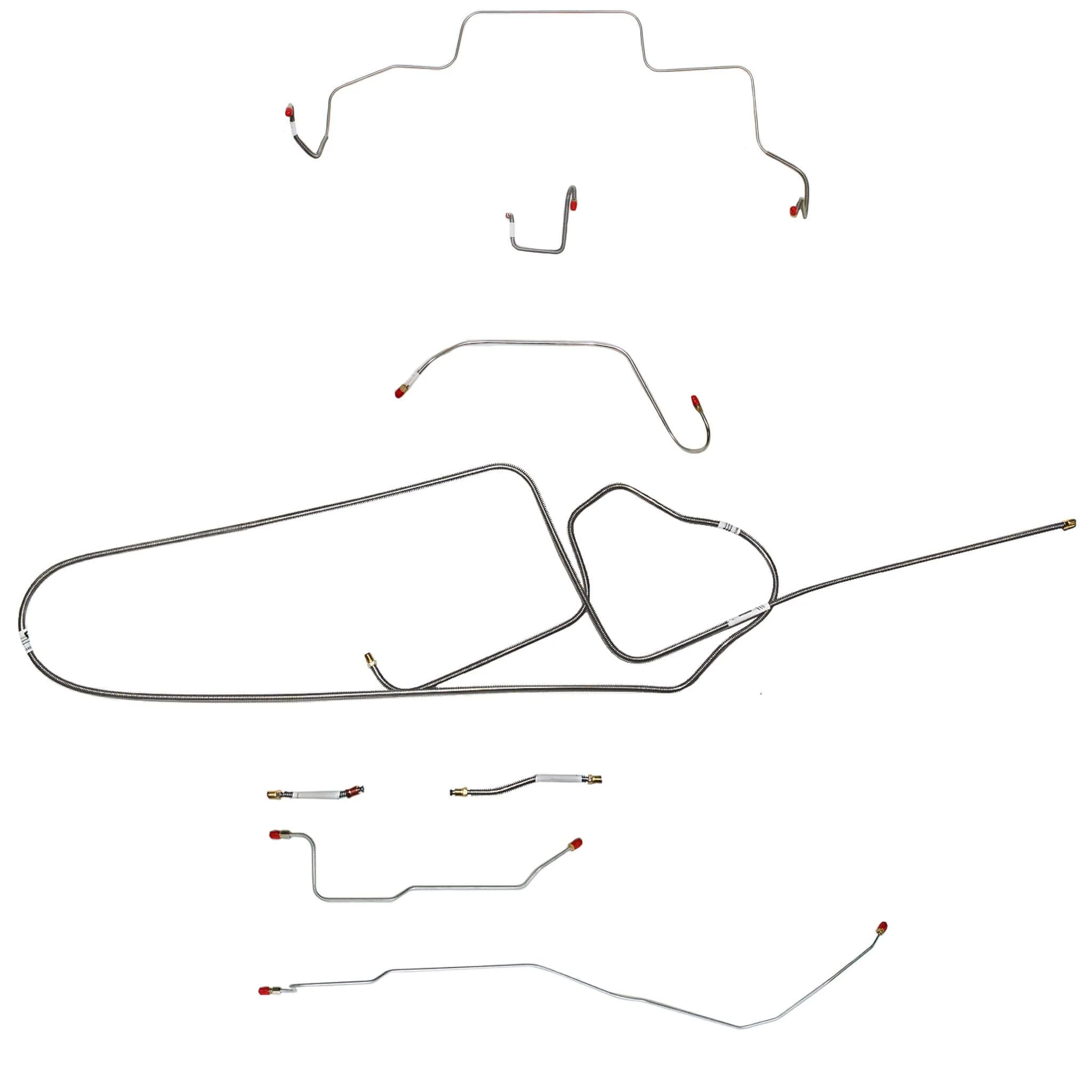 CBK0635- 1966 MOPAR B-body w/ Power Disc, FACTORY Disc, Right Front OVER Frame w/ Hump OVER Firewall, Hemi, Dana Axle; Complete Brake Line Kit
