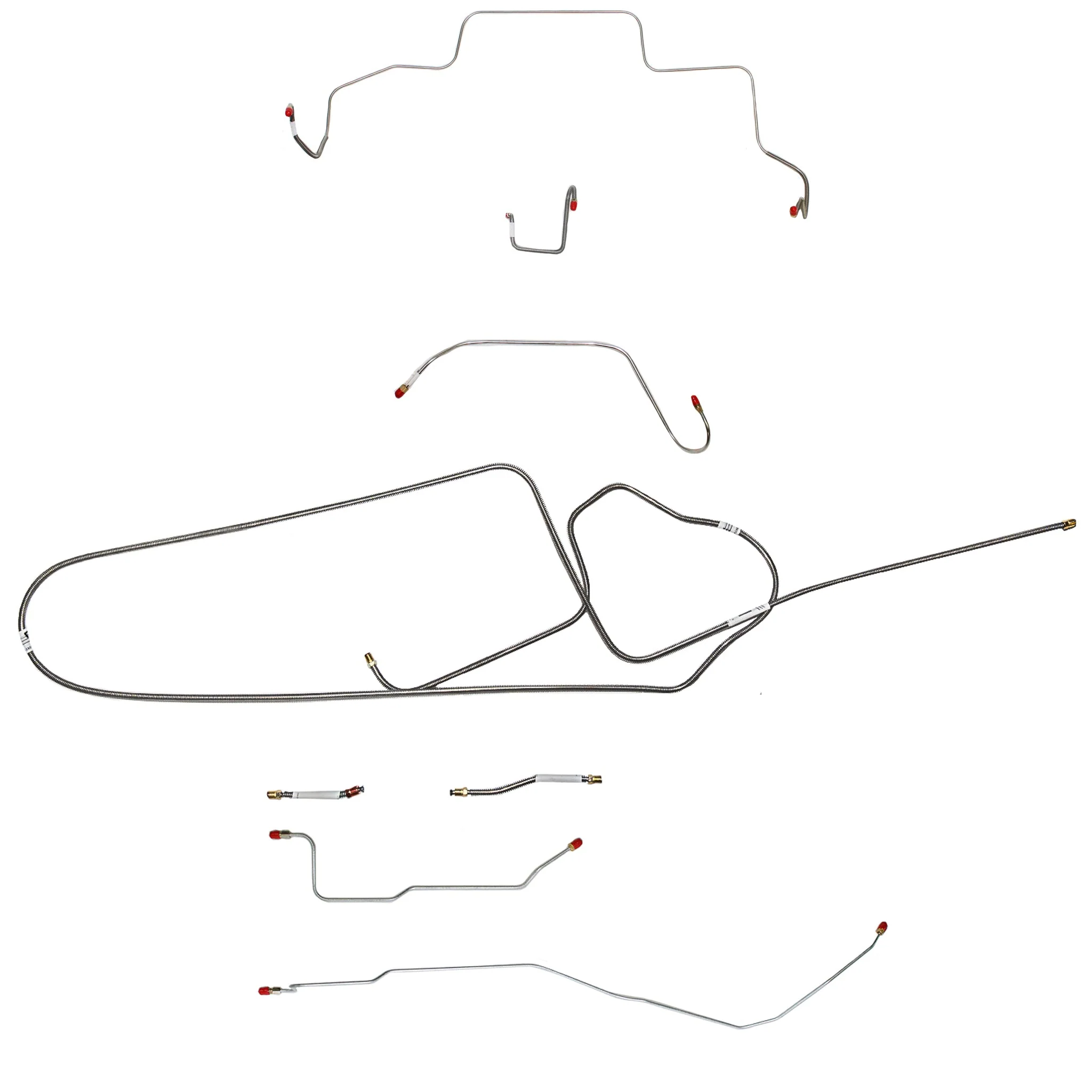 CBK0635- 1966 MOPAR B-body w/ Power Disc, FACTORY Disc, Right Front OVER Frame w/ Hump OVER Firewall, Hemi, Dana Axle; Complete Brake Line Kit - Image 2
