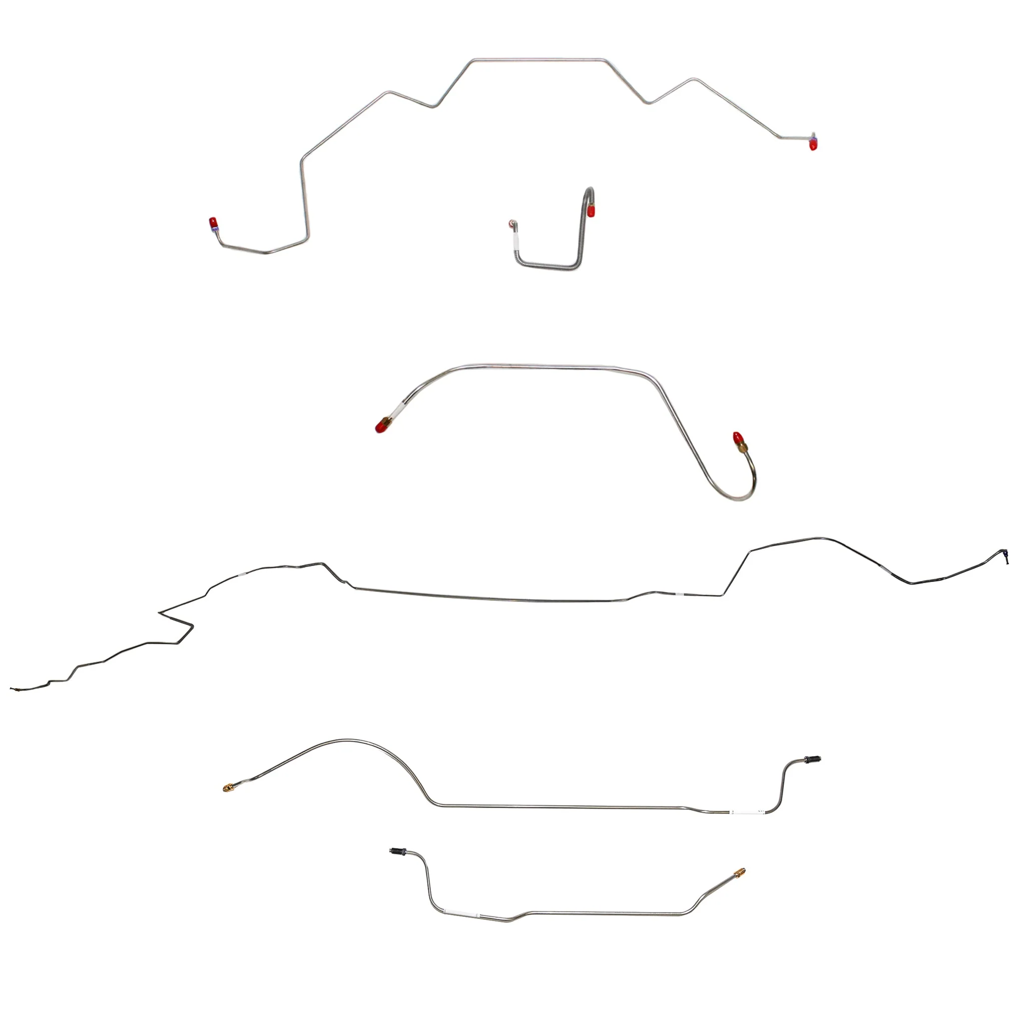 CBK0638- 1966 MOPAR B-body w/ Power Drum, Right Front OVER Frame Straight Across Firewall, Hemi, 8-3/4'' Axle; Complete Brake Line Kit