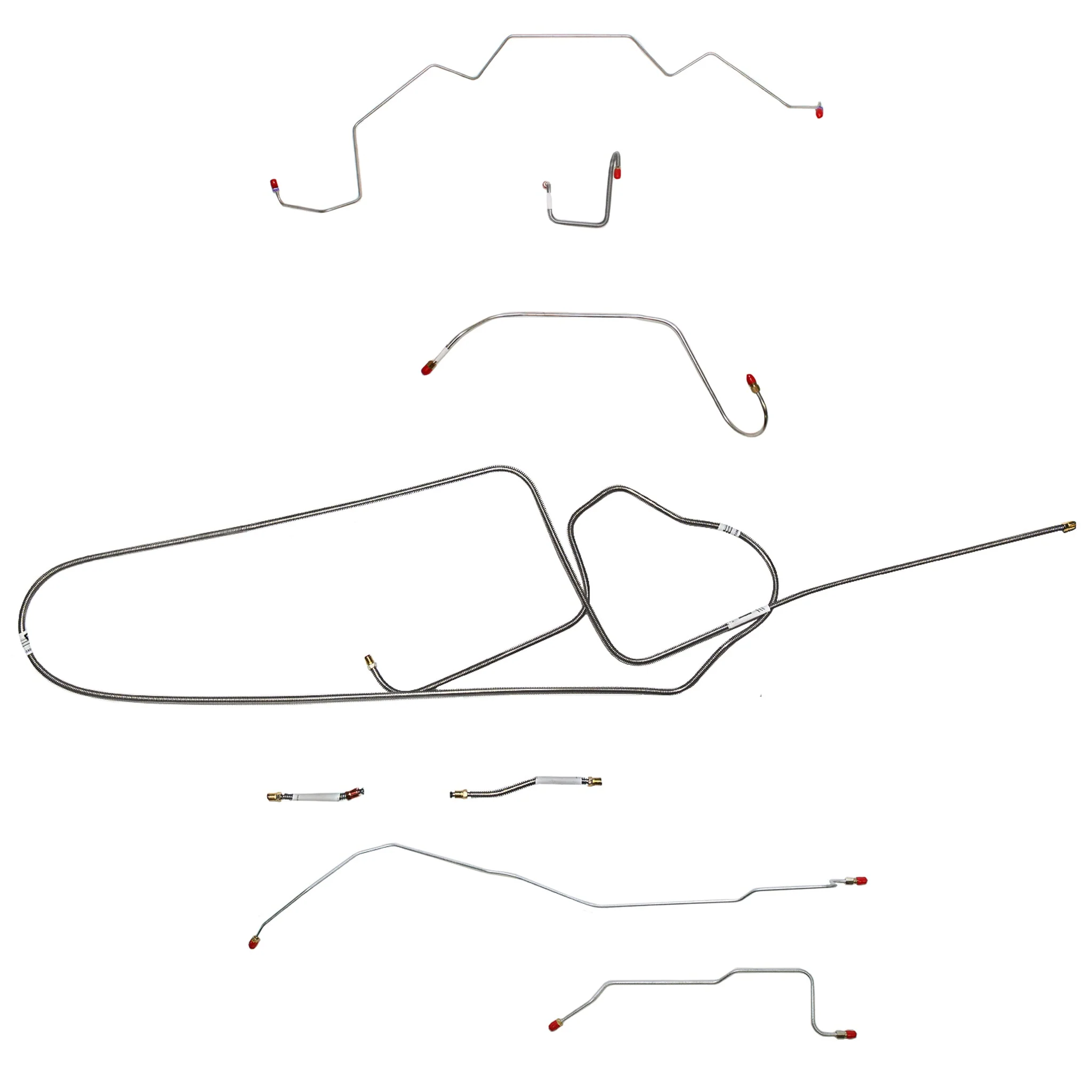 CBK0639- 1966 MOPAR B-body w/ Power Disc, FACTORY Disc, Right Front OVER Frame Straight Across Firewall, Hemi, Dana Axle; Complete Brake Line Kit - Image 2