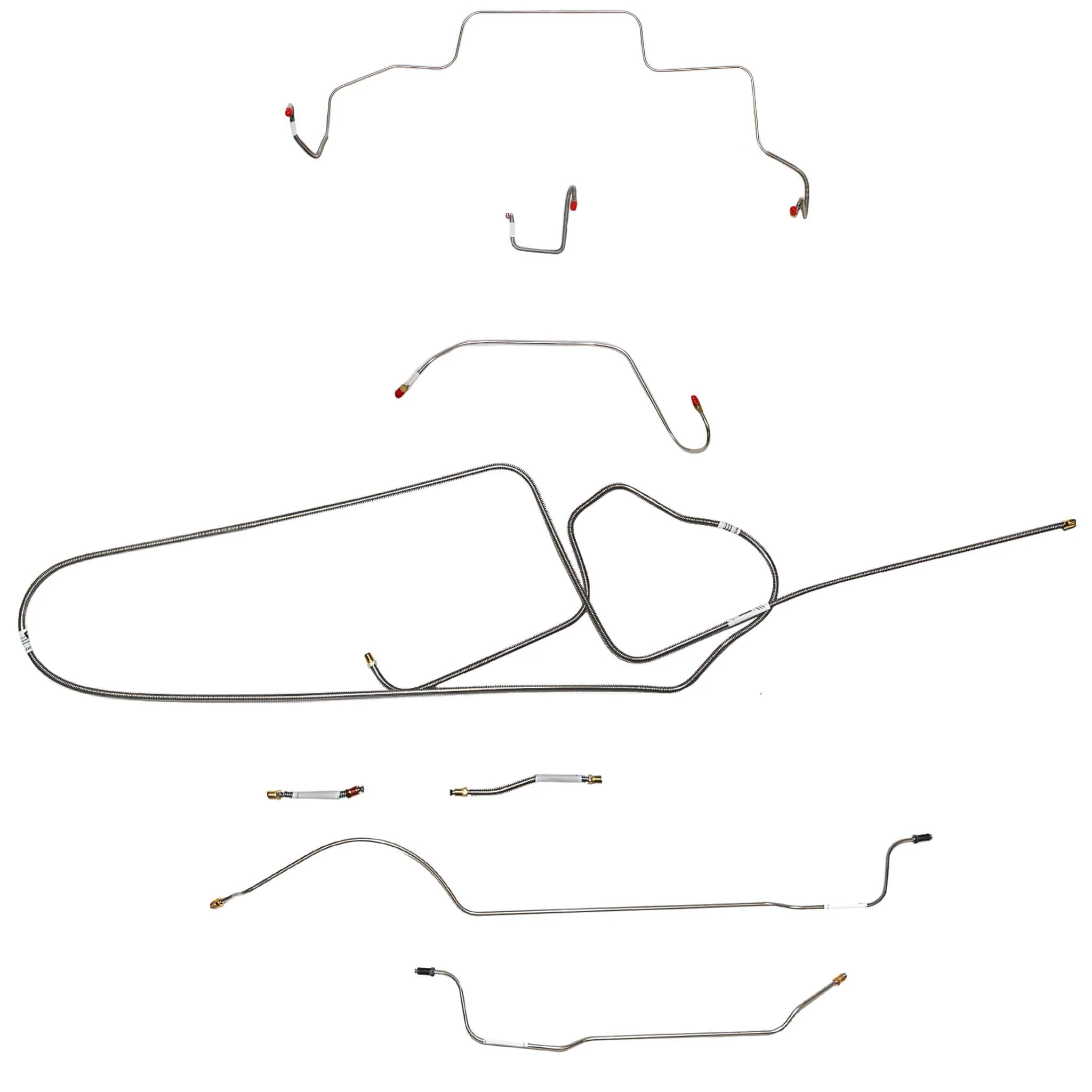 CBK0640- 1966 MOPAR B-body w/ Power Disc, FACTORY Disc, Right Front OVER Frame Straight Across Firewall, Hemi, 8-3/4'' Axle; Complete Brake Line Kit