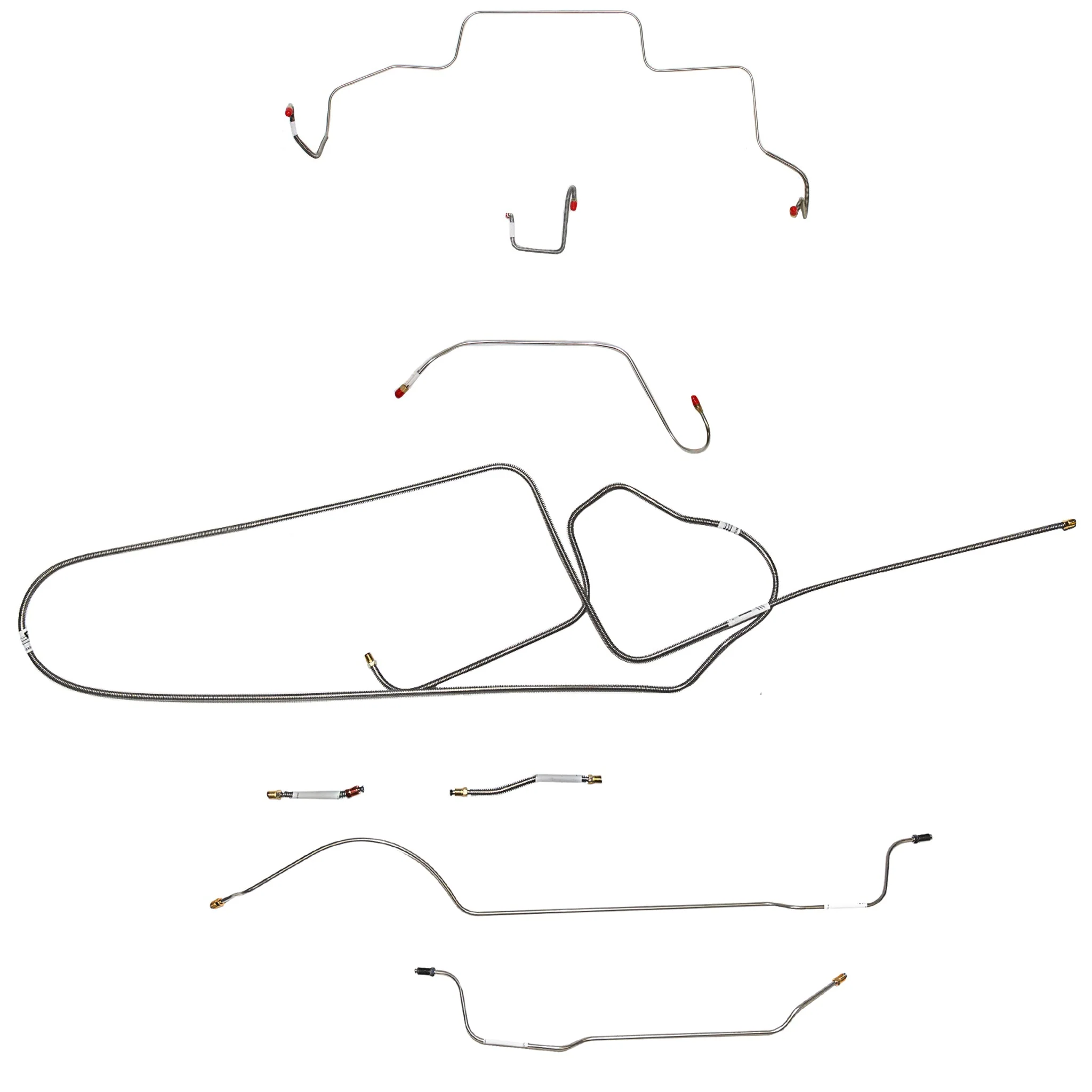 CBK0640- 1966 MOPAR B-body w/ Power Disc, FACTORY Disc, Right Front OVER Frame Straight Across Firewall, Hemi, 8-3/4'' Axle; Complete Brake Line Kit - Image 2
