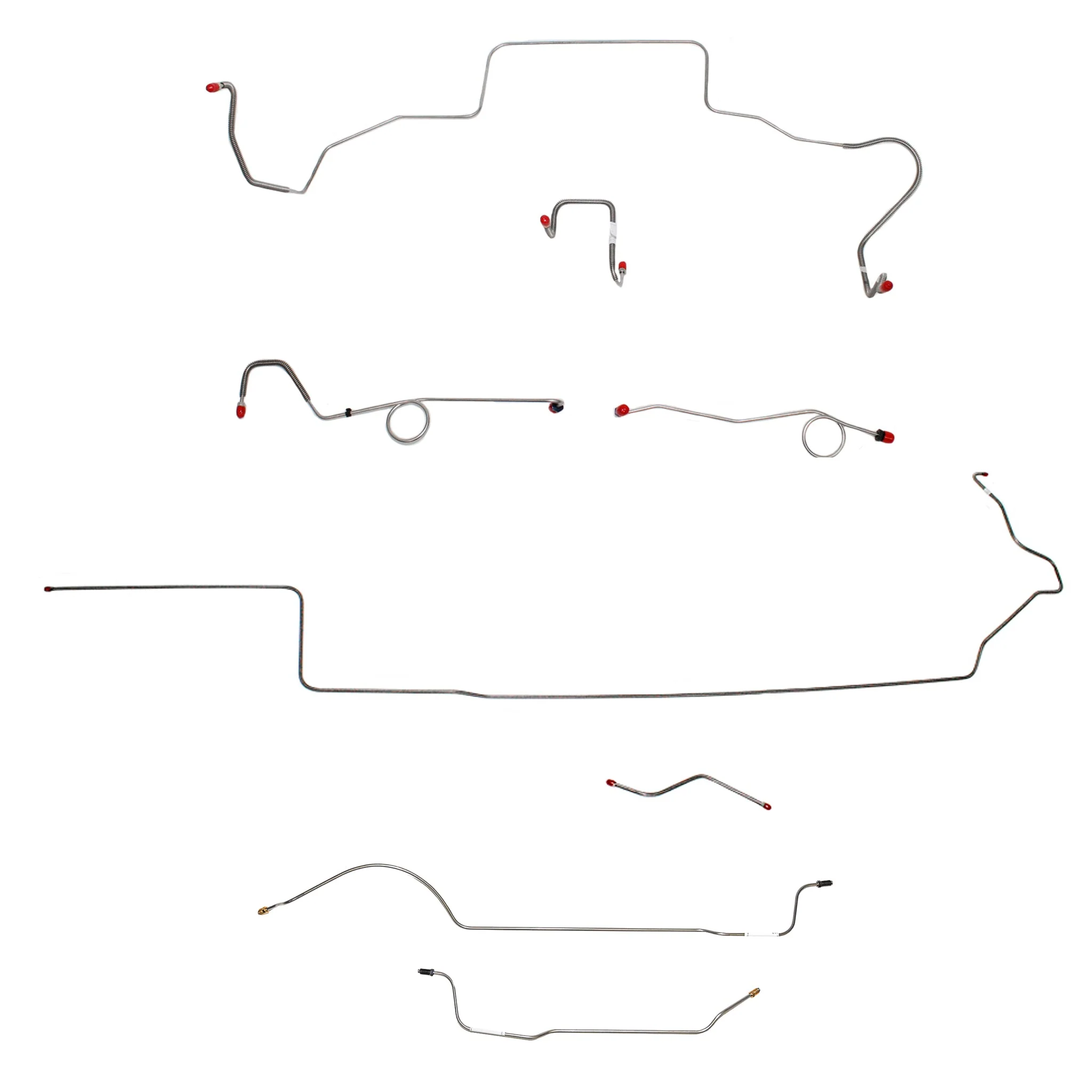 CBK0642- 1967 MOPAR B-body w/ Standard Disc, Right Front Over Frame Attaches UNDER Steering, 8-3/4'' Axle; Complete Brake Line Kit - Image 2