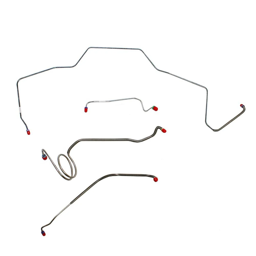 CKT6801- 68 Chevy Malibu, Chevelle, El Camino, (Except Super Sport) w/ Standard Drum Brakes, Front 4pc Line Set - Image 2