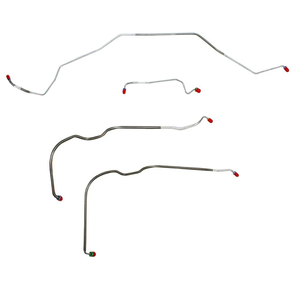 CKT6805- 68 Chevy Malibu SS, Chevelle SS, El Camino SS, (Super Sport ONLY) w/ Power Drum Brakes, Front 4pc Line Set
