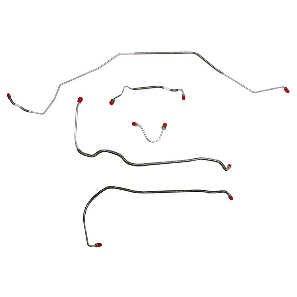 CKT6806- 68 Chevy Malibu SS, Chevelle SS, El Camino SS, (Super Sport ONLY) w/ Power Disc Brakes, Front 5pc Brake Line Set - Image 2
