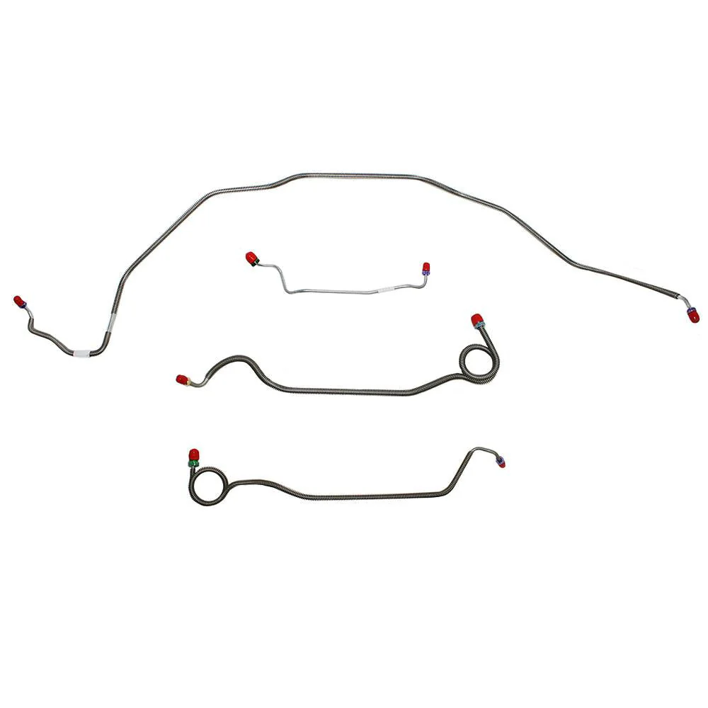 CKT6901- 69-72 Chevy Chevelle, Malibu, El Camino w/ Standard Drum Brakes, Front 4pc Brake Line Set