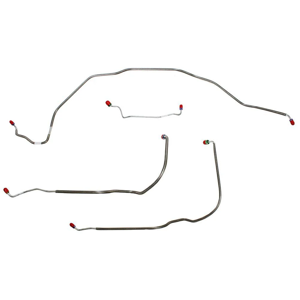 CKT6902- 69-72 Chevy Chevelle, Malibu, El Camino w/ Power Drum Brakes, Front 4pc Brake Line Set
