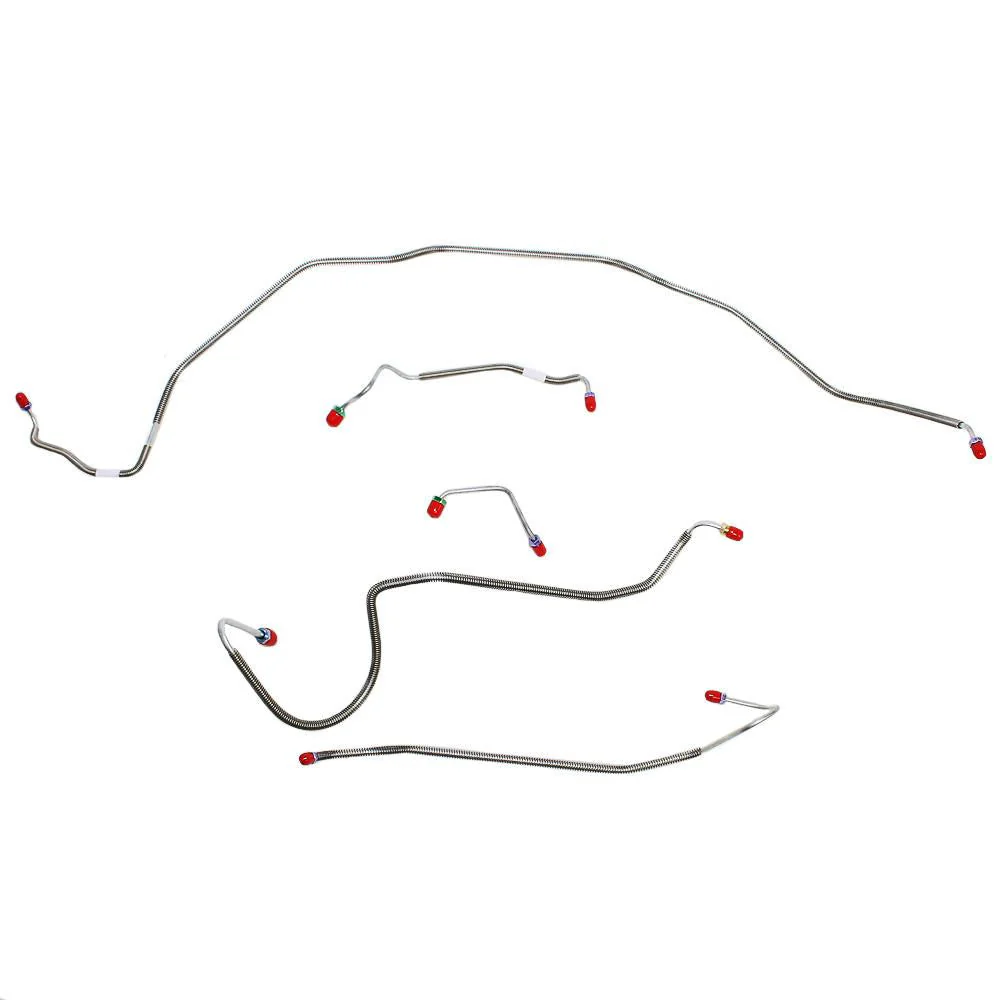 CKT7004- 70 Chevy Chevelle, Malibu, El Camino w/ Standard Disc Brakes, Front 5pc Brake Line Set