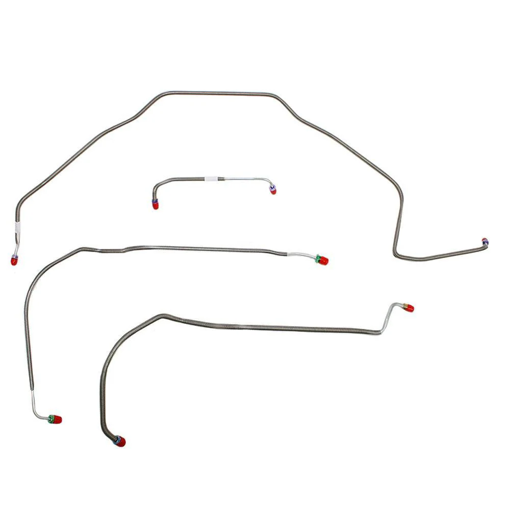 CKT7103- 71-72 Chevy Chevelle, Malibu, El Camino w/ Power Disc Brakes, Front 4pc Brake Line Set - Image 2