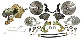 CPP 64-66 GM A-Body Front Disc Brake Conversion Kit w/ Delco Valve and 9 inch Booster and Stock Height Sprindles