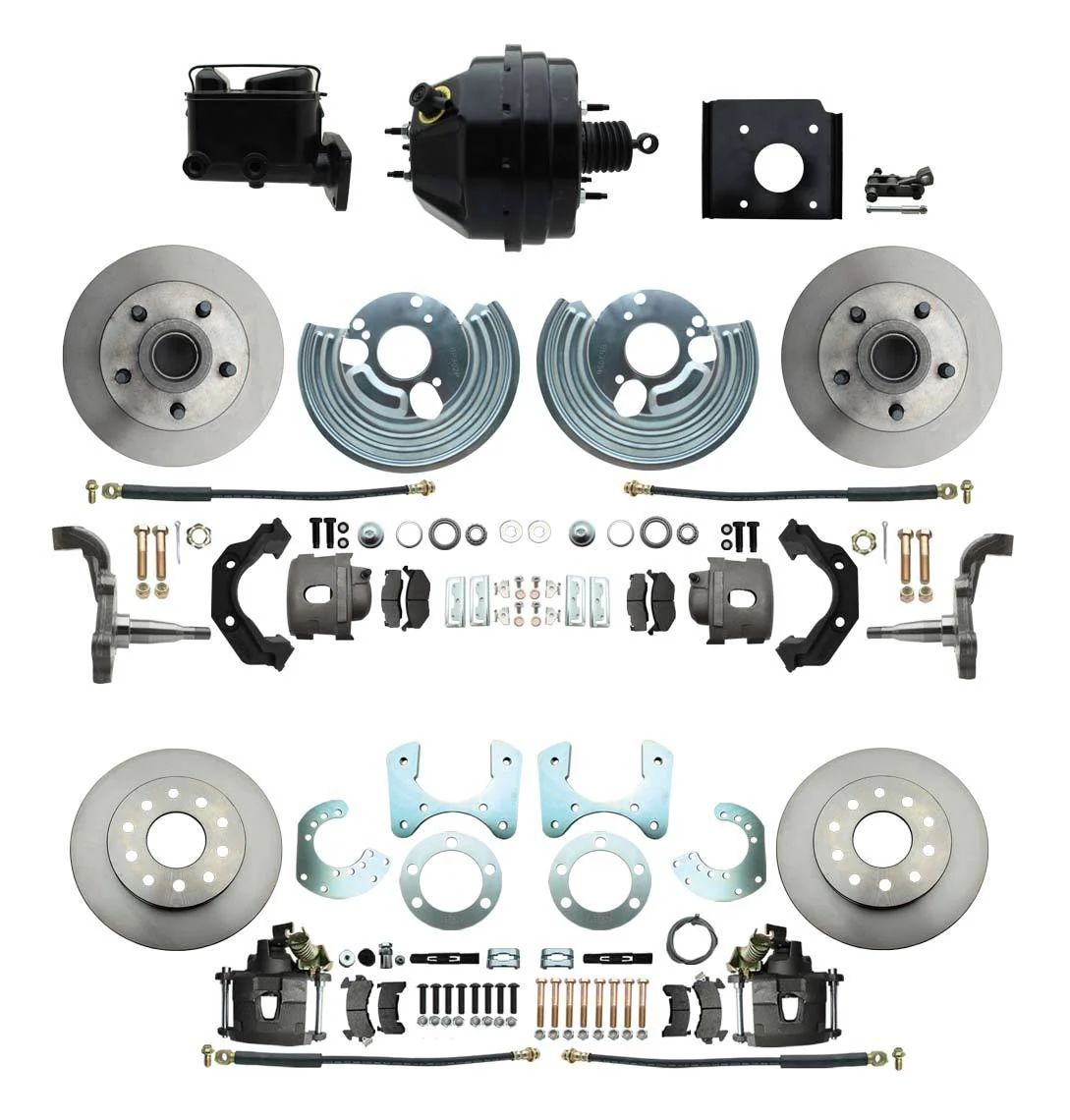 DBK6272834-BCK8536-2 - 1966-70 B Body 71-74 E Body O.E.M. Style Front & Rear Disc Brake Kit & Booster Conversion w/ Casting Numbers