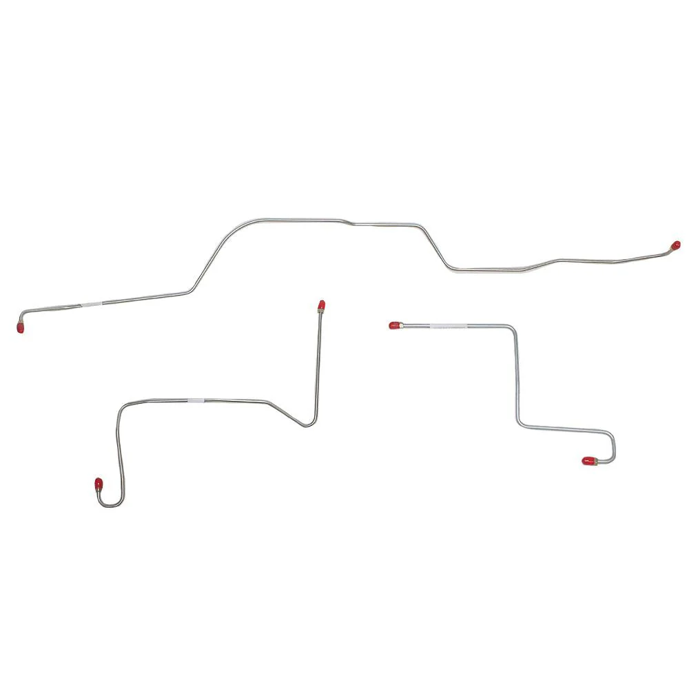 DKT6602- 66 Ford Fairlane w/ Power Drum Brakes; Front 4pc Brake Line Set - Image 2