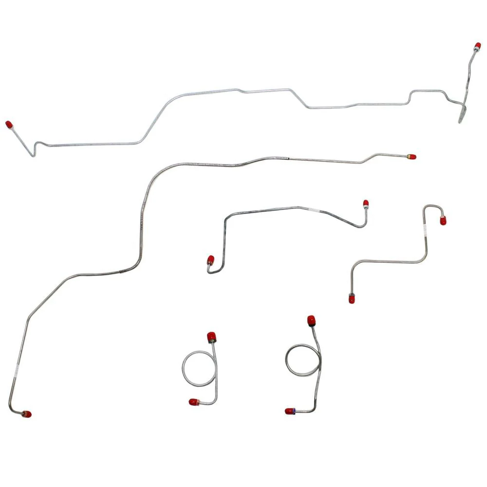 DKT6801- 68-69 Ford Fairlane, Torino w/ Standard Drum Brakes; Front 6pc Brake Line Set