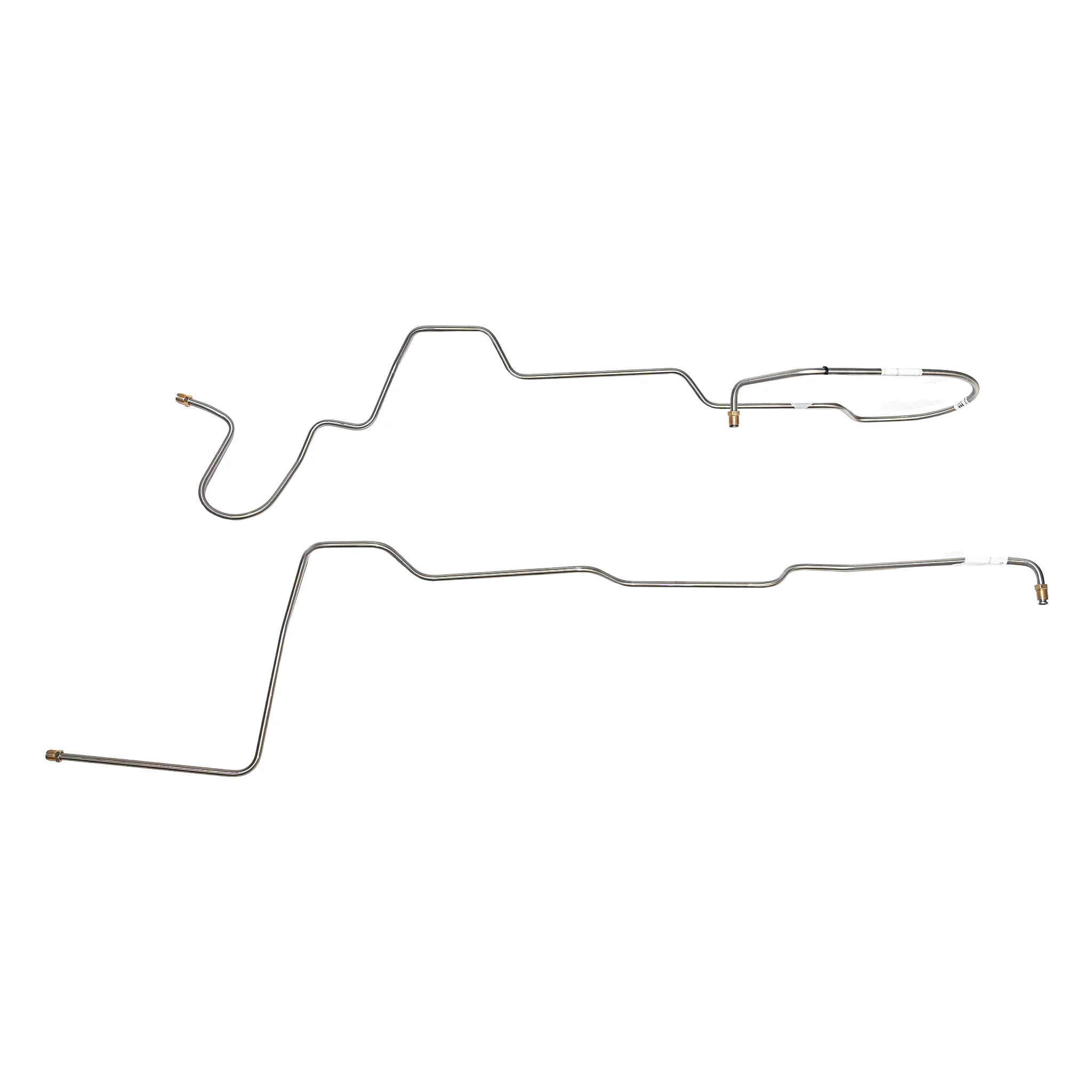 DTC6602SS- 66' Ford Fairlane w/ SM BLK, C4 Transmission; 2pc Transmission Cooler Line Set; Stainless