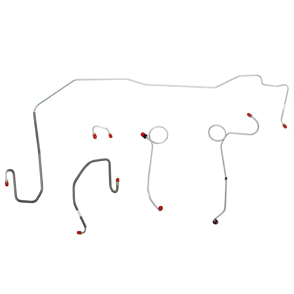 EKT7005- 70-71 Mopar E-Body, w/ Hemi; Power Disc; w/ 2pc Rear Line; Right Front Routes Under Frame; 5pc Brake Line Kit