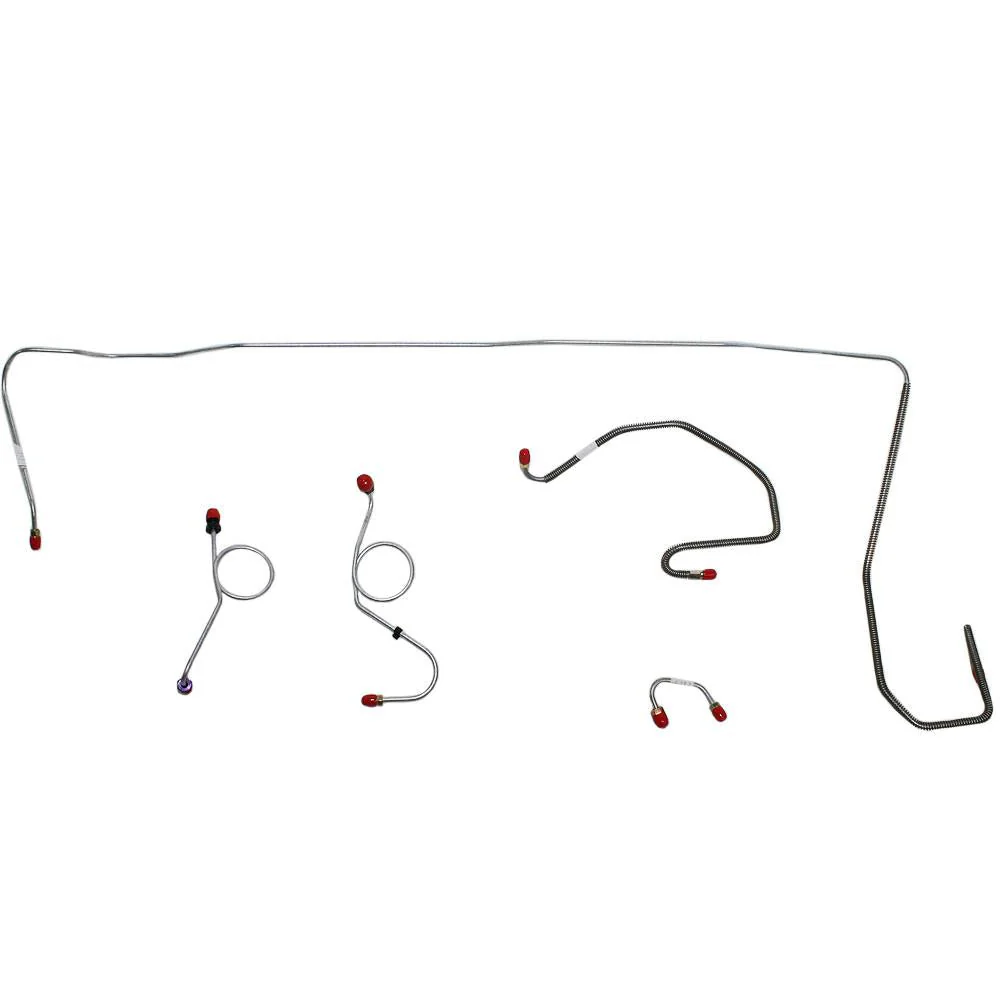 EKT7006- 70-71 Mopar E-Body, Non-Power Disc; 2pc Rear Line; Right Front Line Routes Under Frame; 5pc Front Brake Line Kit - Image 2