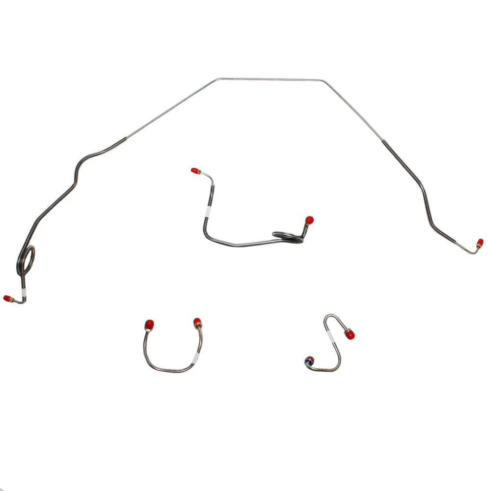 FKT6902- 69 Pontiac Firebird, Standard Drums, Front 4pc Brake Line Set - Image 2