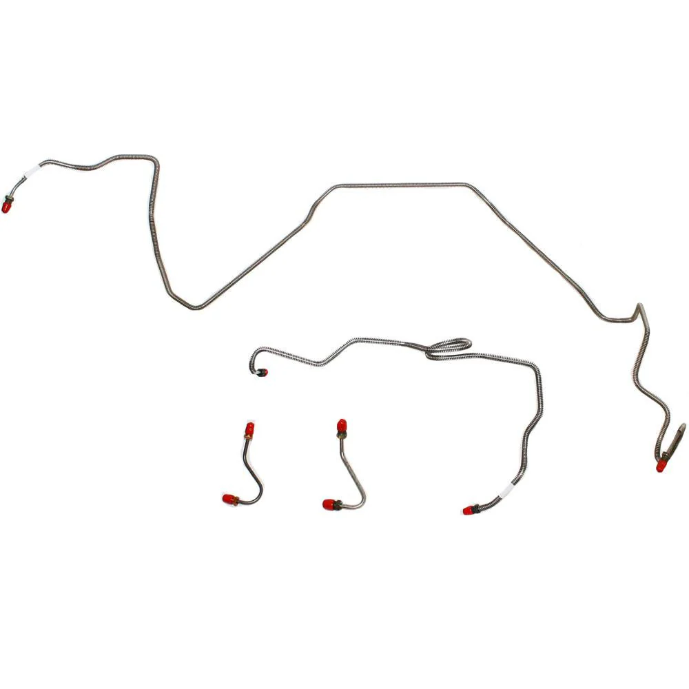 FKT8401- 84-85 Chevy Camaro/Pontiac Firebird, w/ 2.5L 4cyl, 2.8L 6cyl, Front 4pc Brake Line Set - Image 2