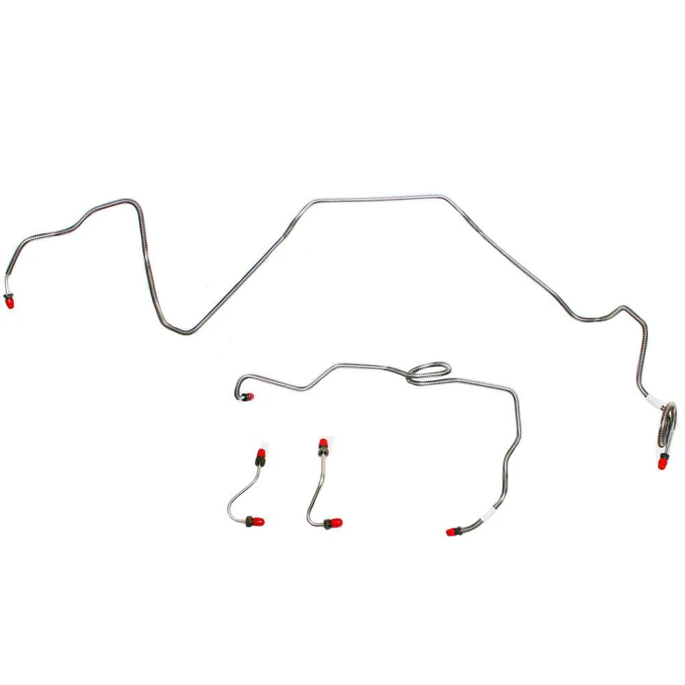 FKT8601- 86-89 Chevy Camaro/Pontiac Firebird 2.5L 4cyl. (86), 2.8L 6cyl, 1st Design Fine Thread Fittings in M/C, Front 4pc Brake Line Set - Image 2