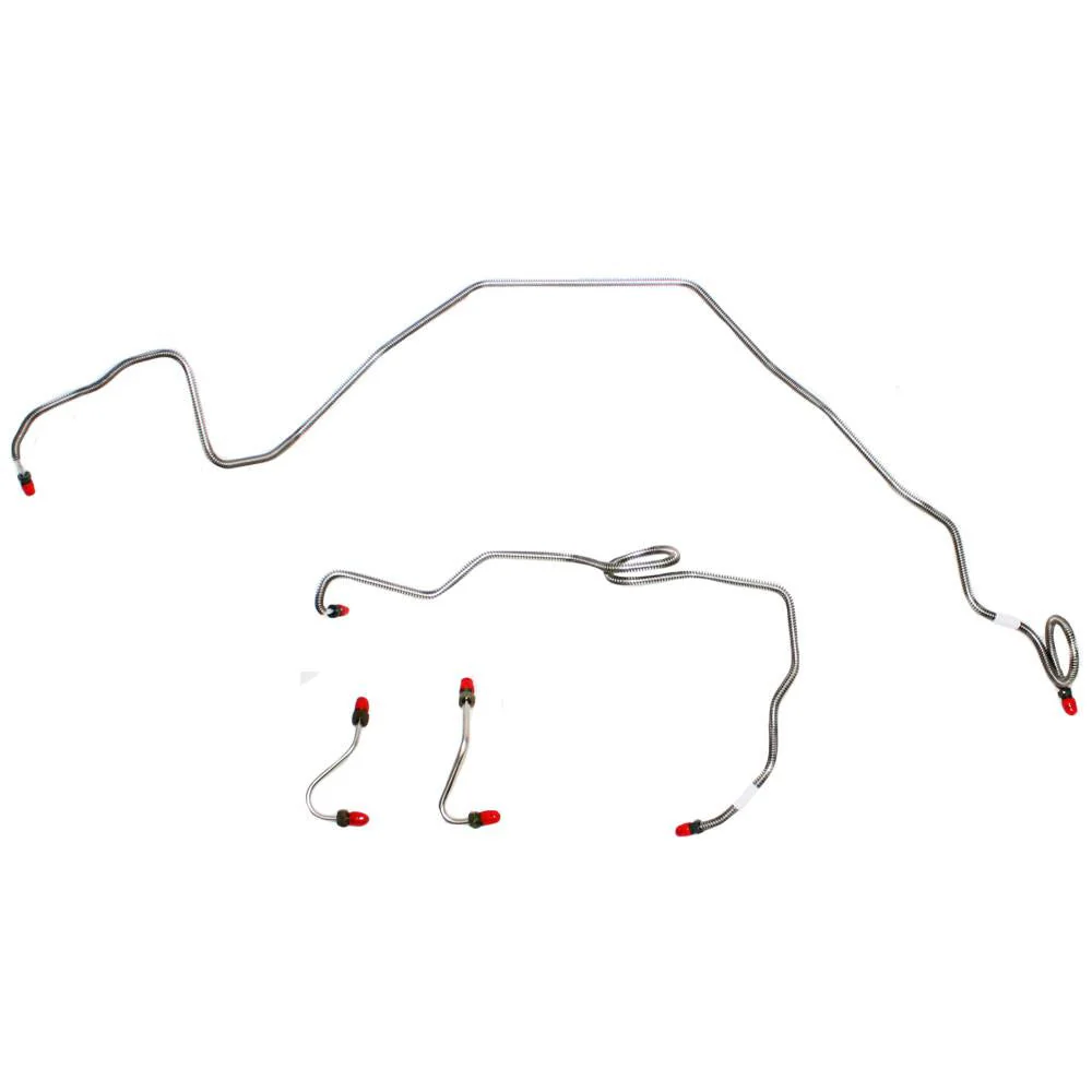 FKT8602- 86-89 GM F-Body w/ V8, Front Brake Line Kit, Early Design Fine Thread M/C