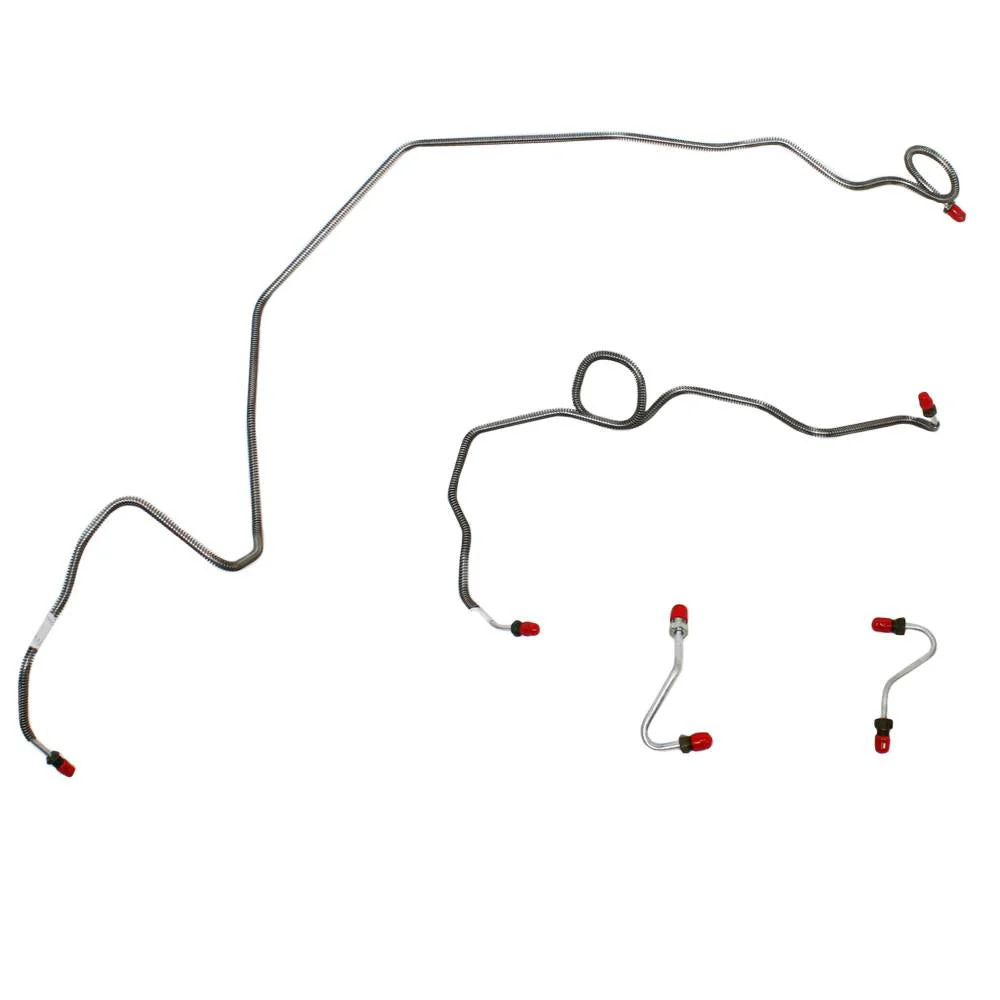 FKT8902- 89-92 Chevy Camaro/Pontiac Firebird w/ 5.0L/5.7L 8cyl, 2nd Design Course Threads in M/C, Front 4pc Brake Line Set - Image 2