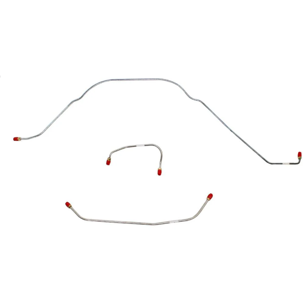 GKT6301- 63-64 Ford Galaxie, Standard Brakes, 3pc Front Brake Line Set - Image 2