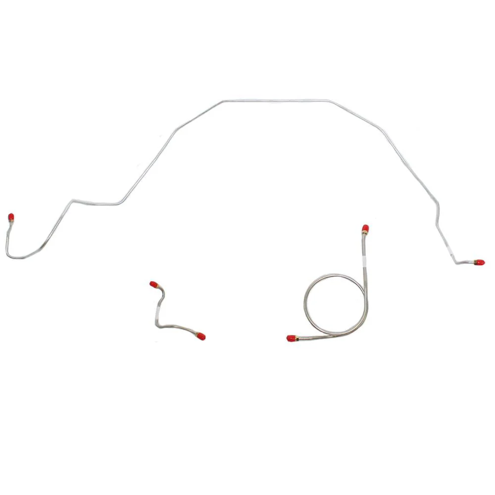 GKT6601- 66 Ford Galaxie w/ Standard Brakes, Front 3pc Brake Line Set - Image 2