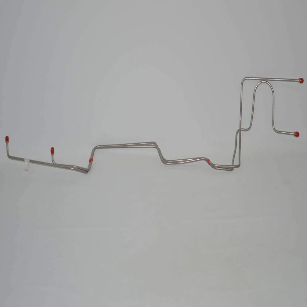 GTC6601SS- 66' Ford Galaxie, SM BLK w/ C4 Transmission, 2pc Transmission Cooler Line Set; Stainless