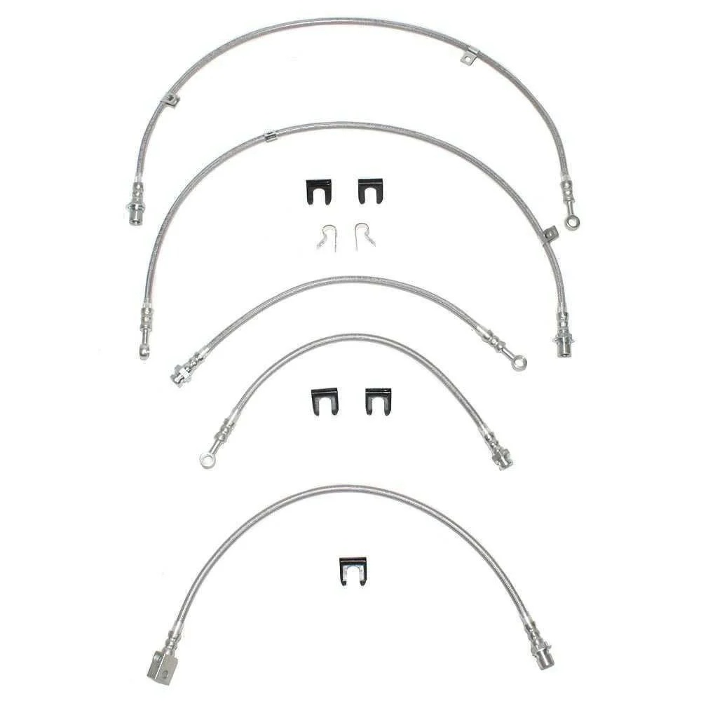 HSK0015SS- GM 2500 SUV Brake Hose Kit, 5pcs; Braided Stainless