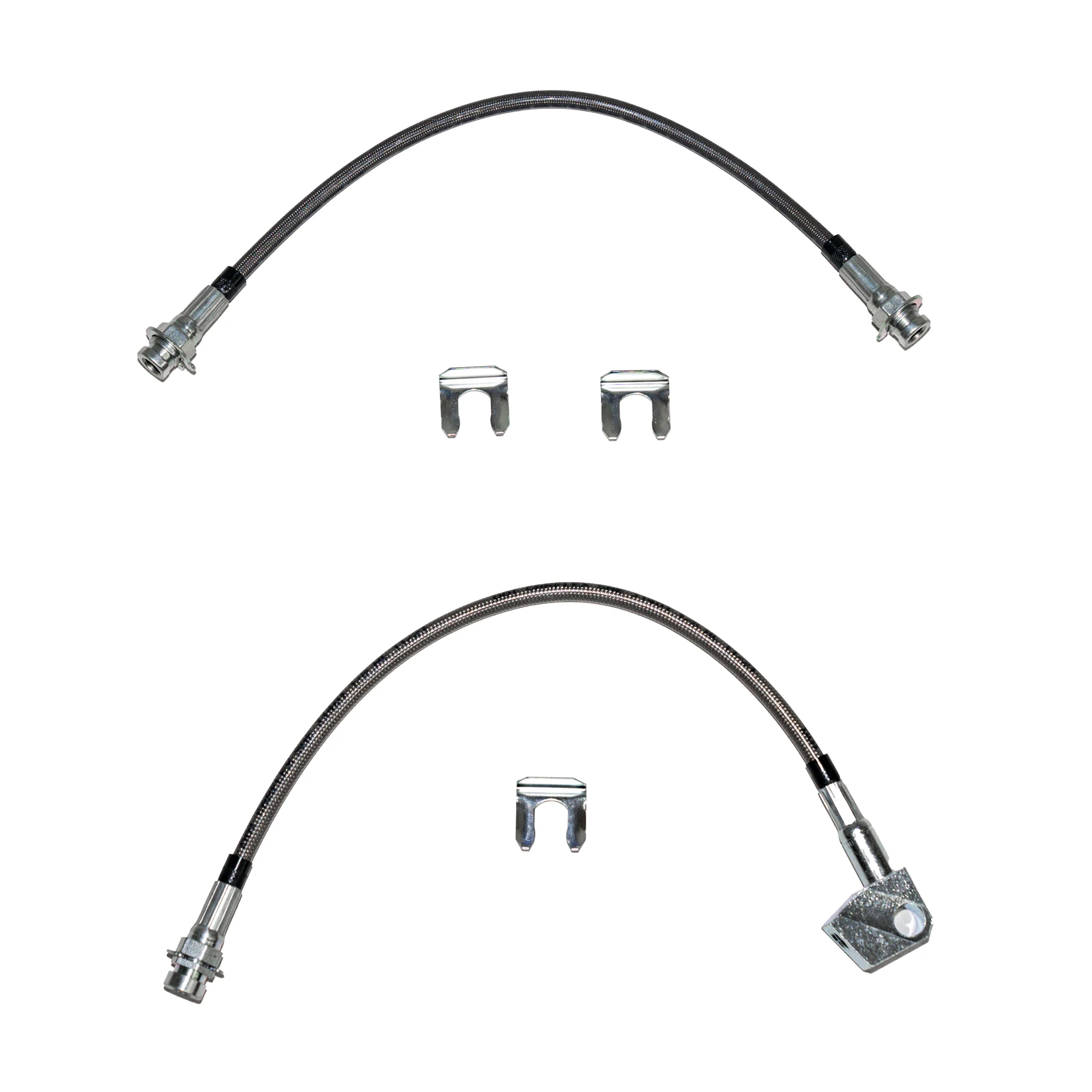 HSK0027SS - 72 Mopar A-Body, w/ Front Disc Brake Hose Kit; Braided Stainless