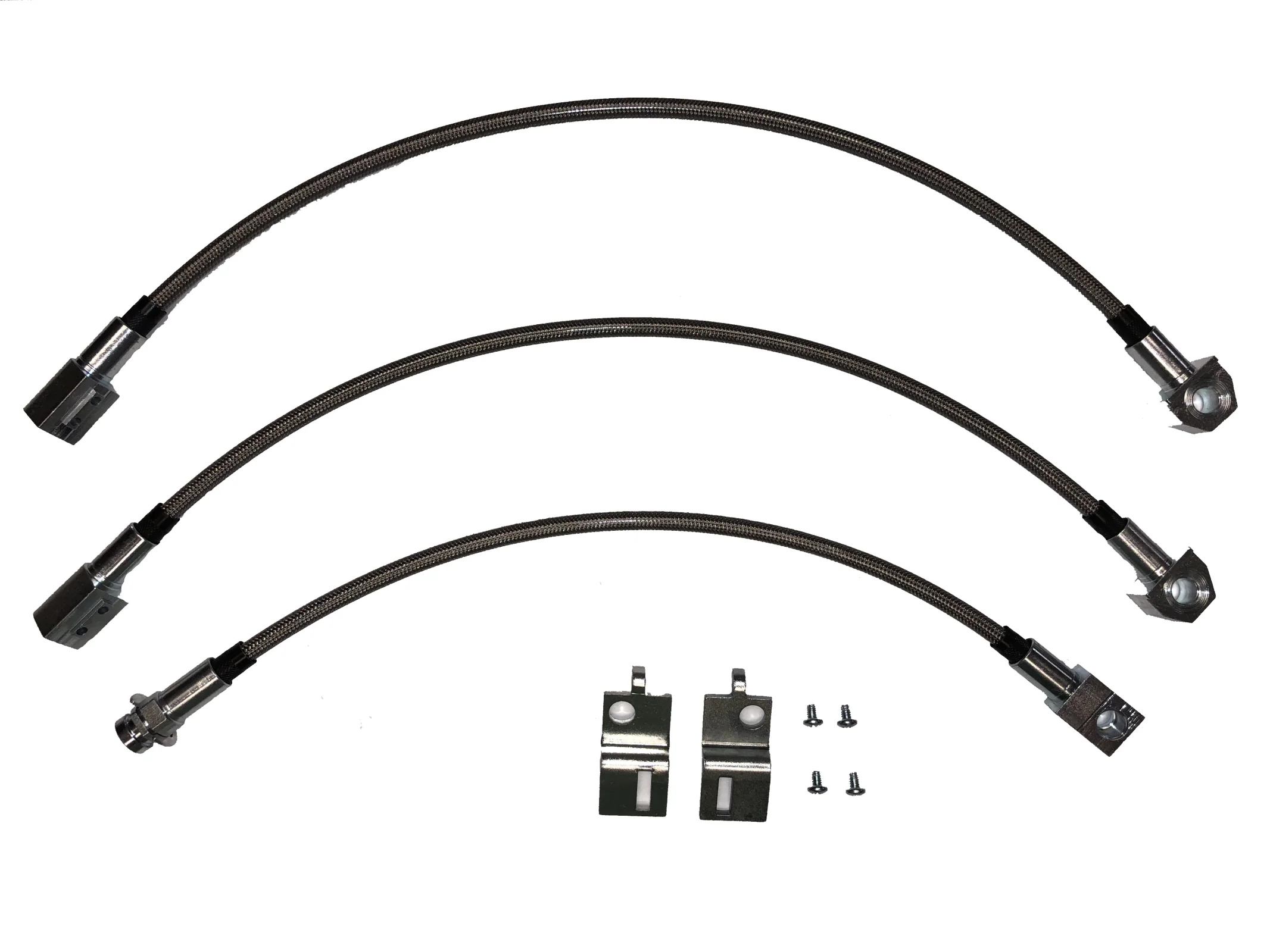 HSK0042SS - 69-70 GM B-Body Brake Hose Kit; Braided Stainless
