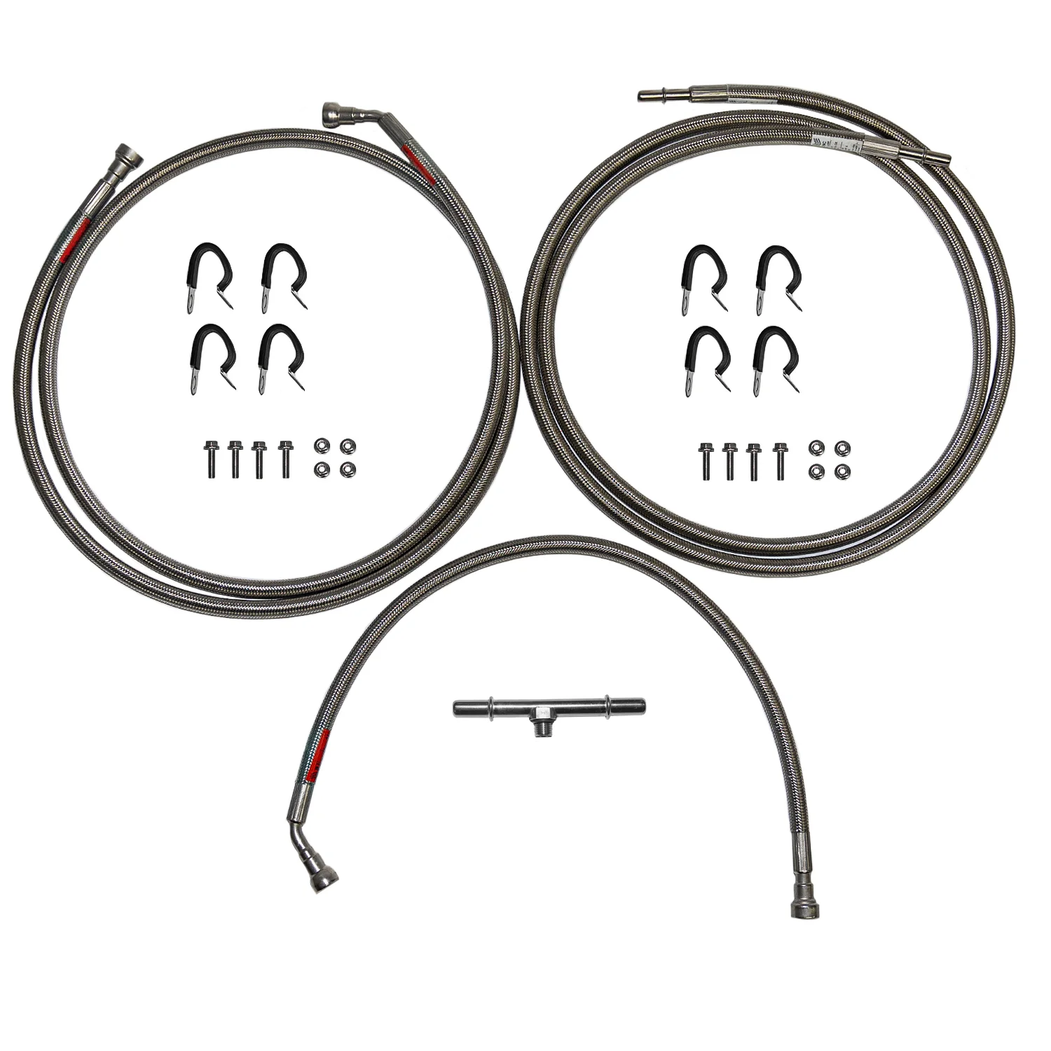 QFF0026SS- 08-14 GM 1500 SUV Quick Fix Fuel Line Kit; Braided Stainless Braided Stainless