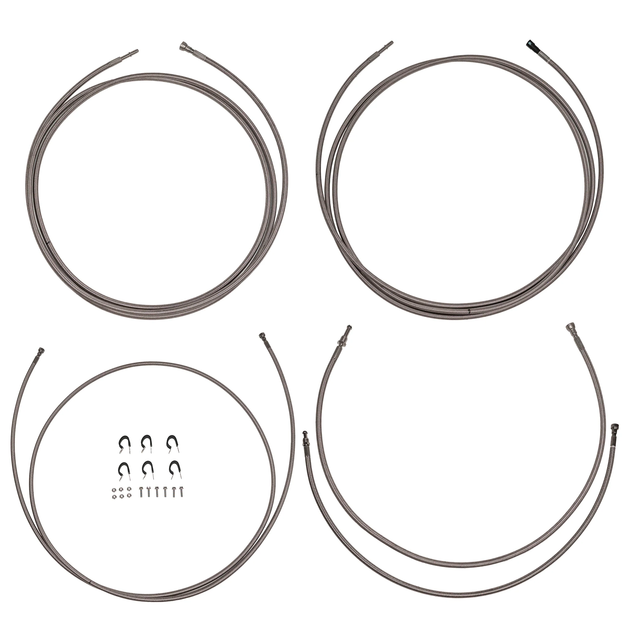 QFF0042SS - 95-99 GMC / Chevy Suburban 2500, Quick Fix Fuel Kit; Braided Stainless