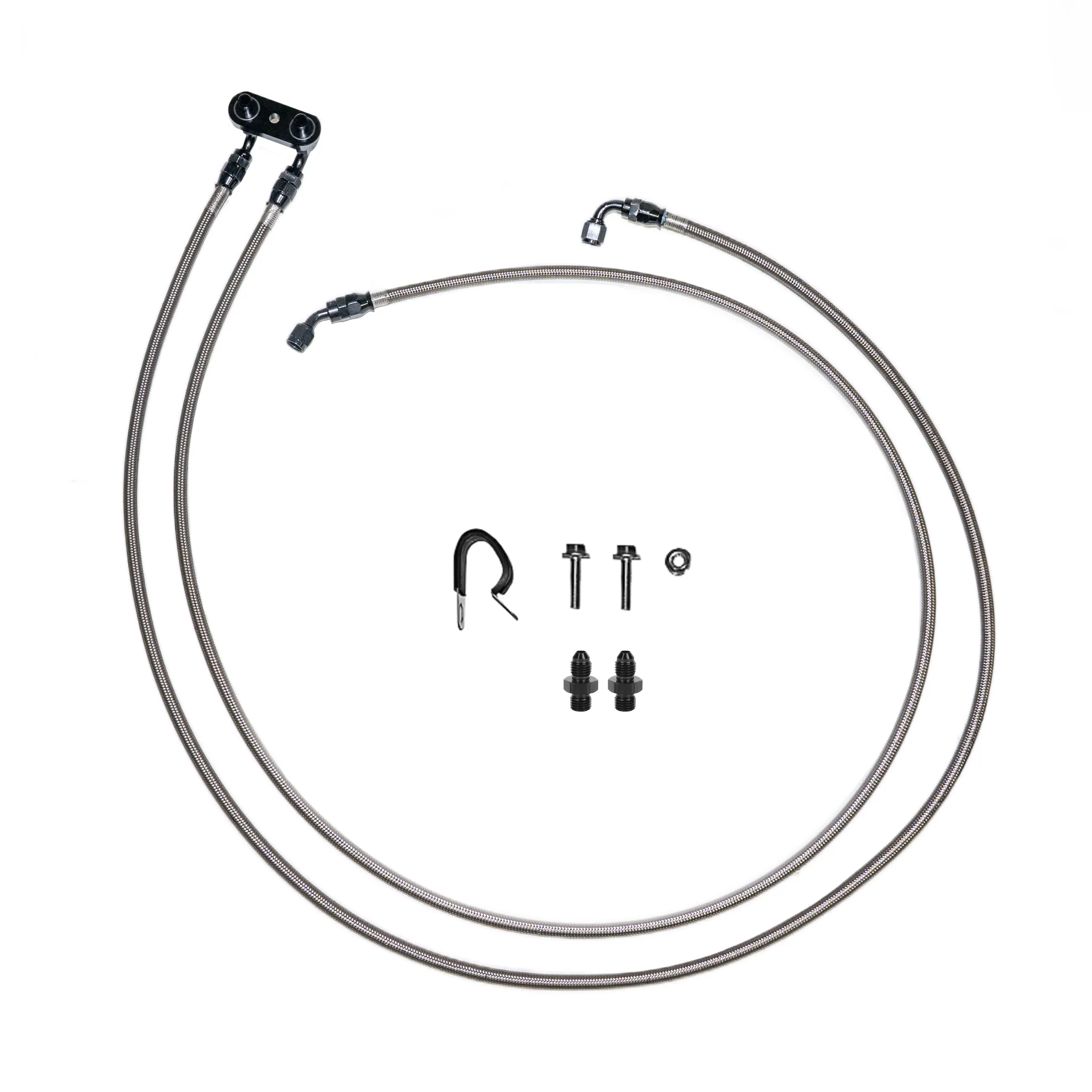 QFT0001SS - 14-18 Silverado/ Sierra 1500, 6L80 Trans, Quick Fix Transmission Set; Braided Stainless