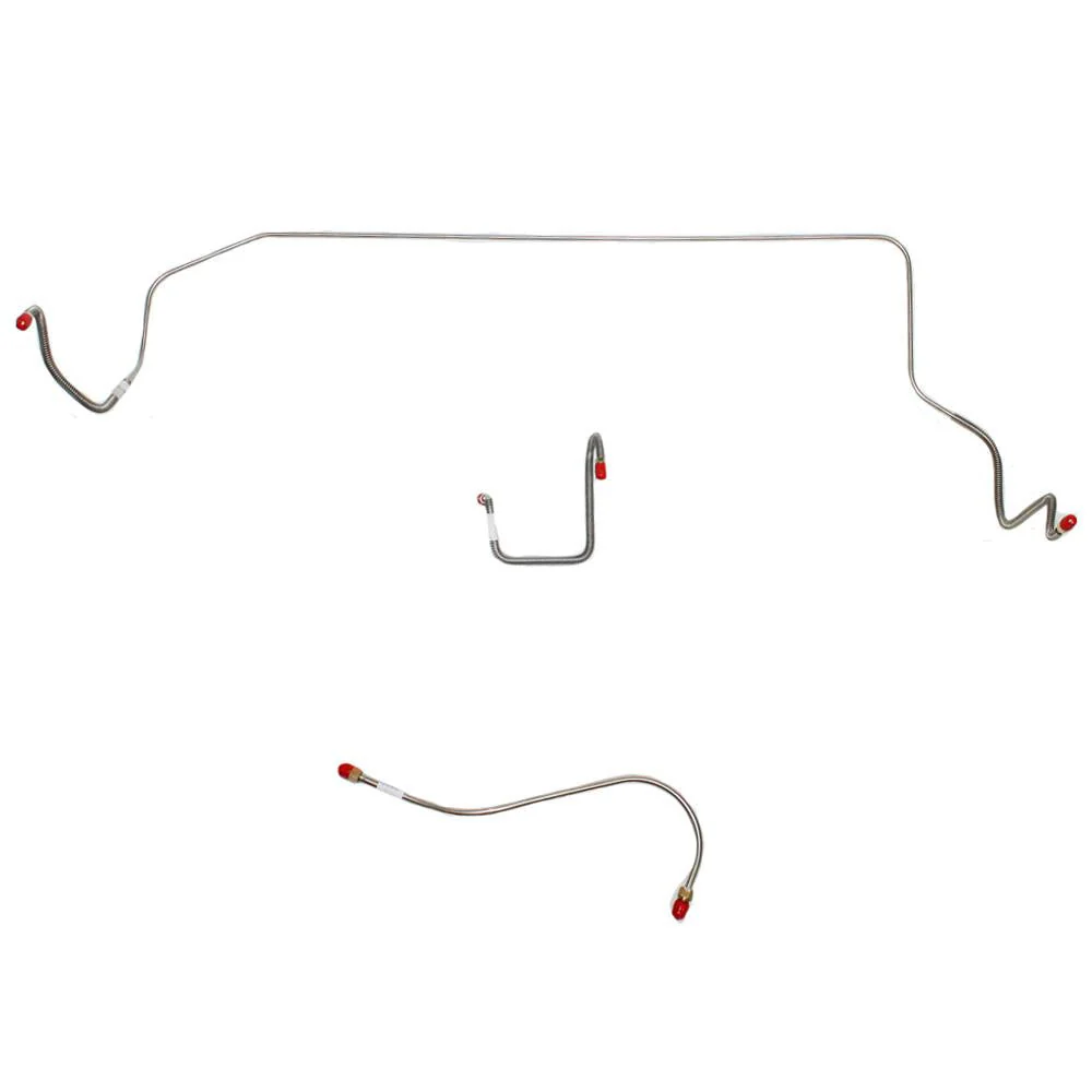 RKT6603- 66 Mopar B-Body, Standard Brakes, Right-Front Line Routes OVER Frame & Straight Across Firewall, 3 Line Set - Image 2
