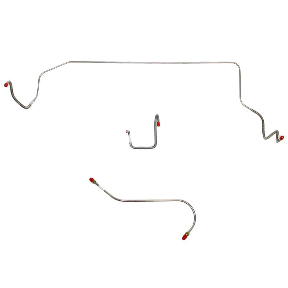 RKT6604- 66 Mopar B-Body, Power Brakes, Right-Front Line Routes OVER Frame & Straight Across Firewall, 3 Line Set - Image 2