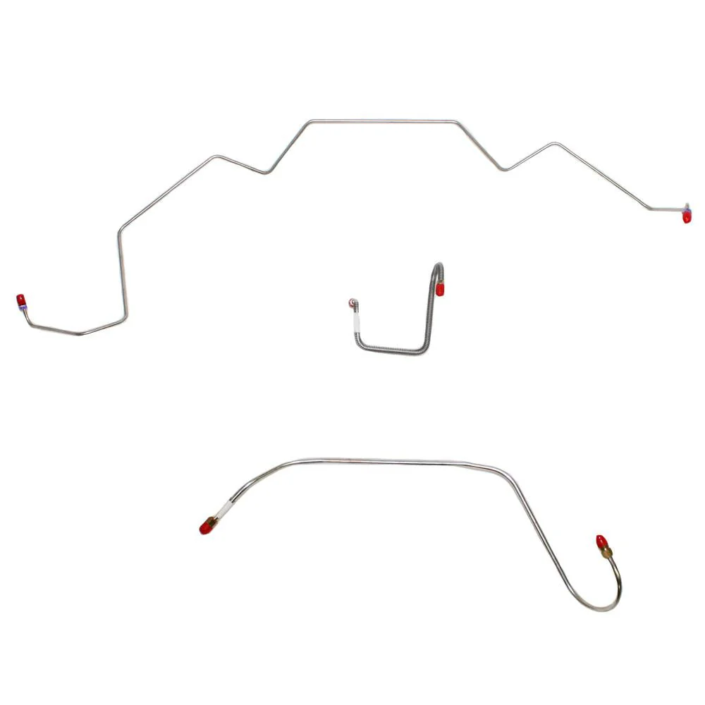 RKT6606- 66 Mopar B-Body, Hemi, Power Brakes, w/ Right-Front Line Routes OVER Frame & Straight Across Firewall. Front 3 Line Kit