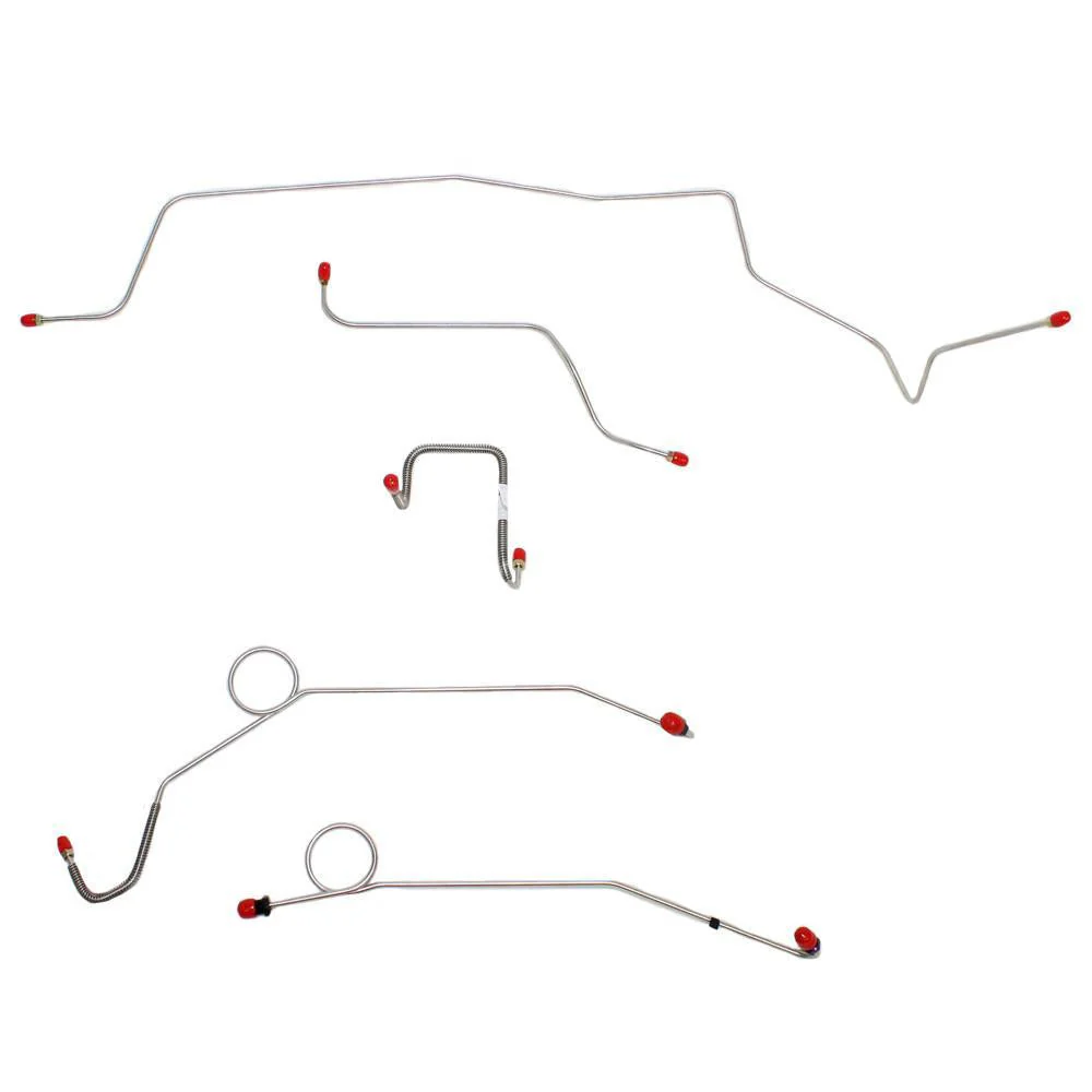 RKT6705- 67 Mopar B-Body, Power Brakes w/ Right-Front Line Straight Across Firewall & Routes OVER Frame, Front 4 Line Kit - Image 2