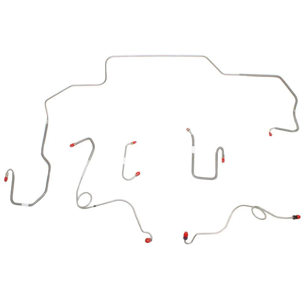 RKT6803- 68-70 Mopar B-Body Power Disc, Right Ported M/C, 3 Valves, Front Brake Line Set