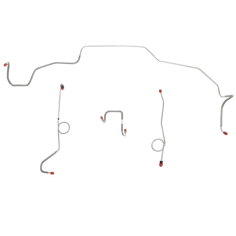RKT6804- 68-70 Mopar B-Body, Drum Brakes, 4pc, Right-Front OVER Frame, Front Brake Line Kit - Image 2