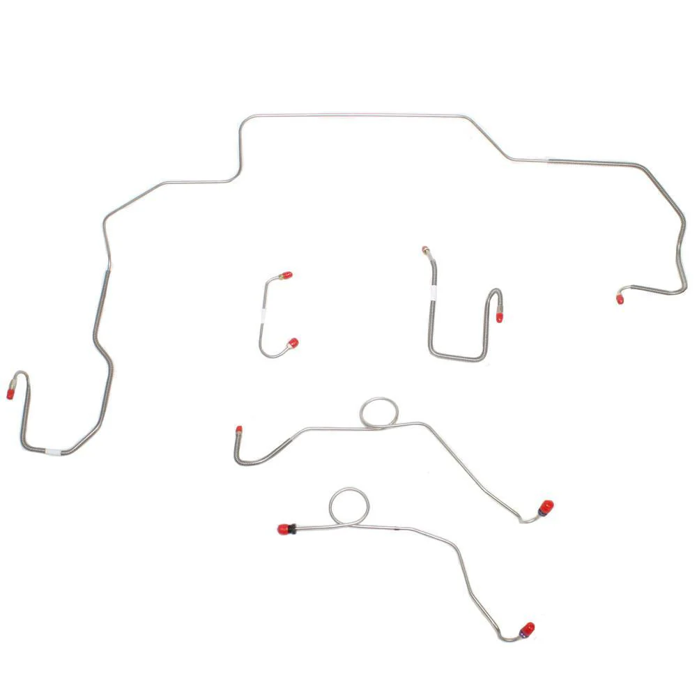 RKT6805- 68-70 Mopar B-Body w/ 2pc Intermediate Line. Power Disc, Left Ported M/C; Right-Front UNDER Frame; 3 Brake Valves, Front Brake Line Kit - Image 2
