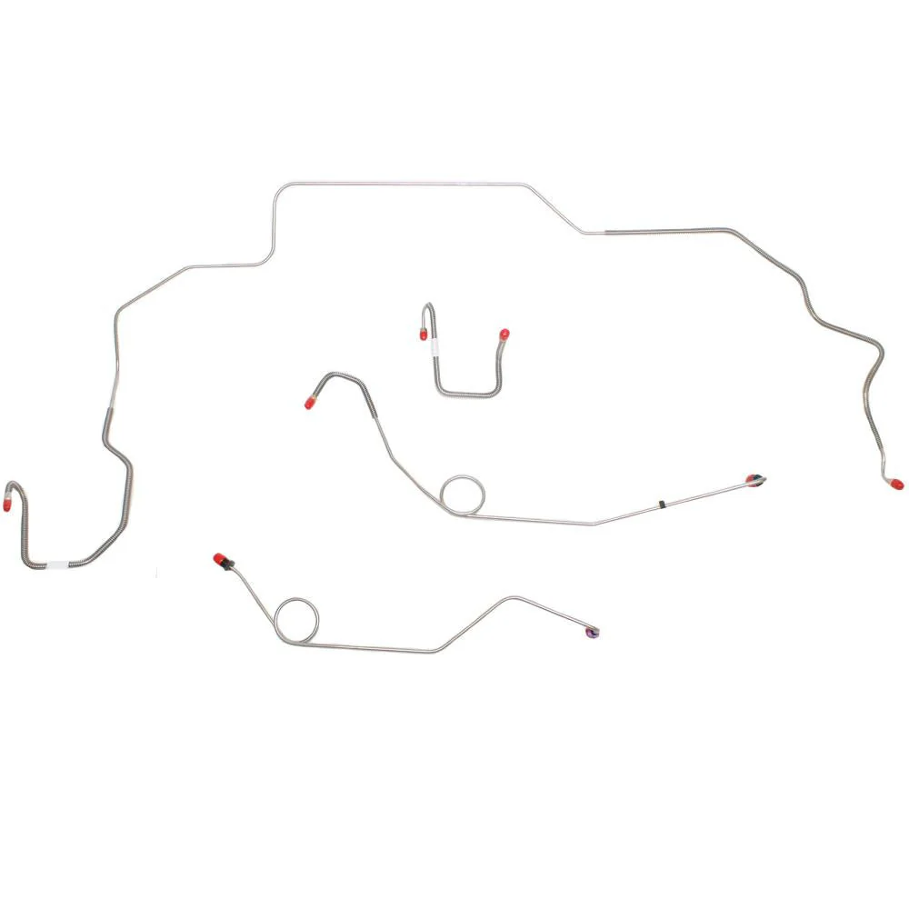 RKT6807- 68-70 Mopar B-Body, Hemi, Power Drum, 4pc, Right-Front UNDER Frame; Front Brake Line Kit - Image 2
