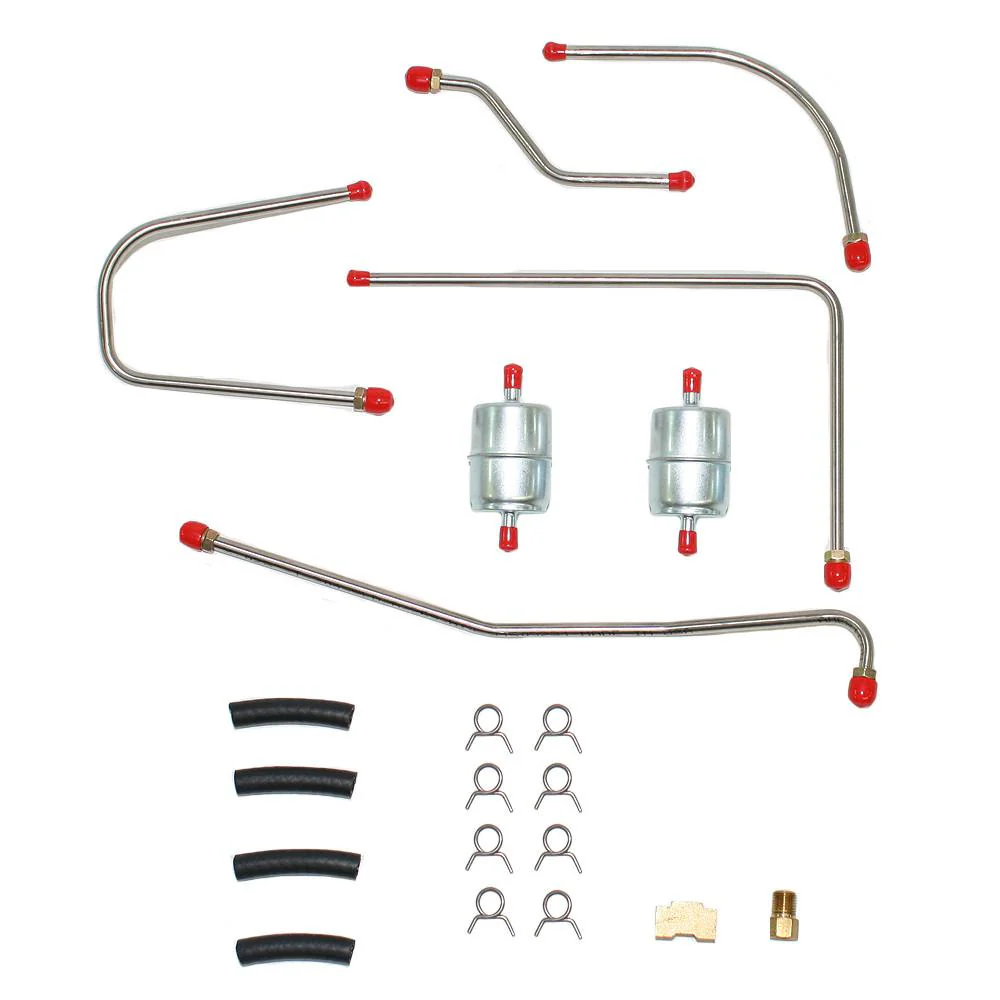RPC6203- 62-63 Mopar B-Body 413/426CID Wedge, w/ Edelbrock Dual 4BBL Carbs, X-Ram, Pump to Carbs Fuel Line Set