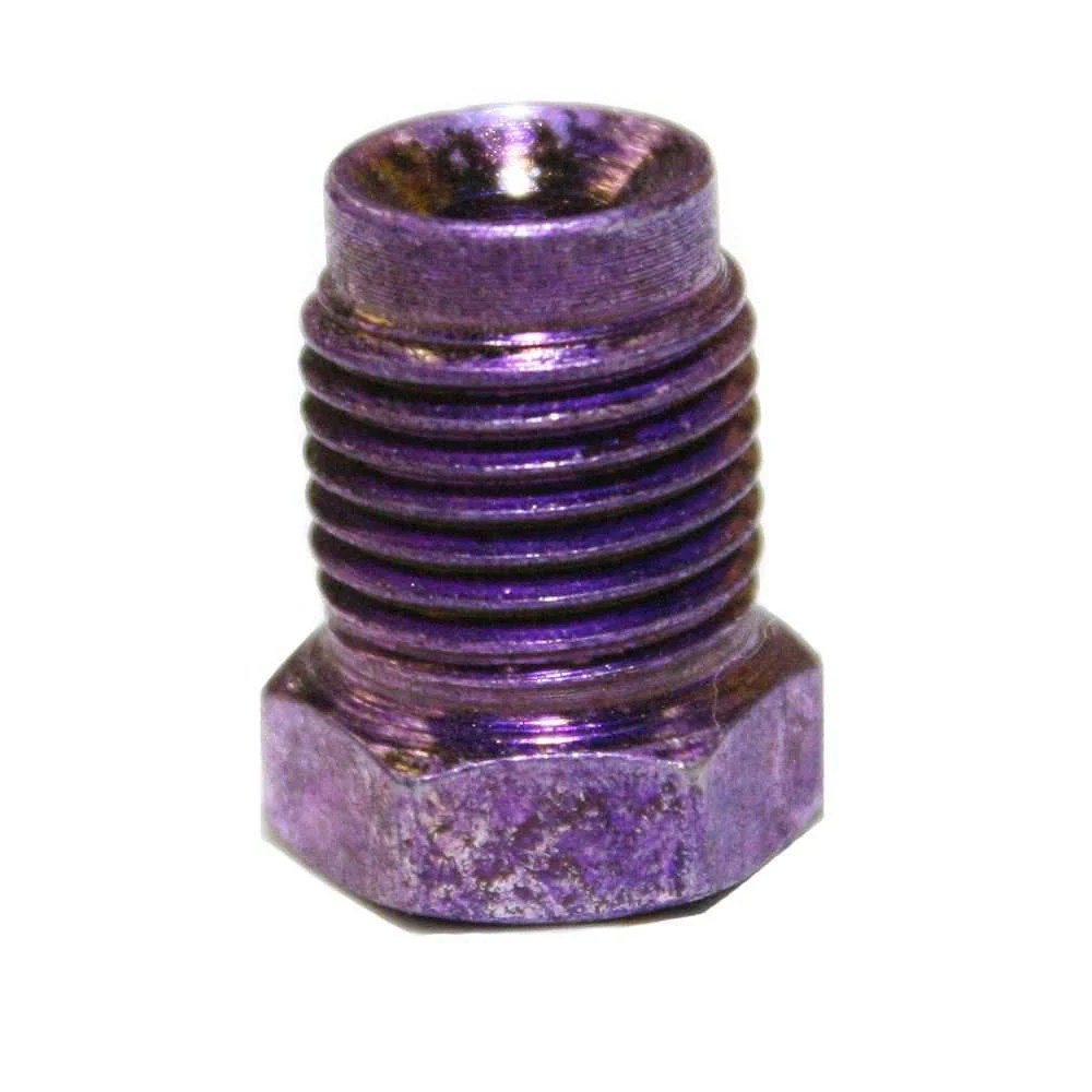 SP10-10- 10Pack: 3/16, 1/2-20, 9/16 Hex Fitting; Inverted, Violet