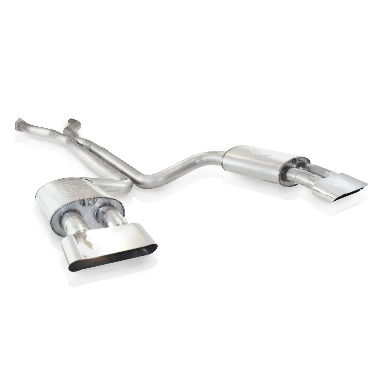 Stainless Works Catback Dual Turbo S-Tube Mufflers Performance Connect