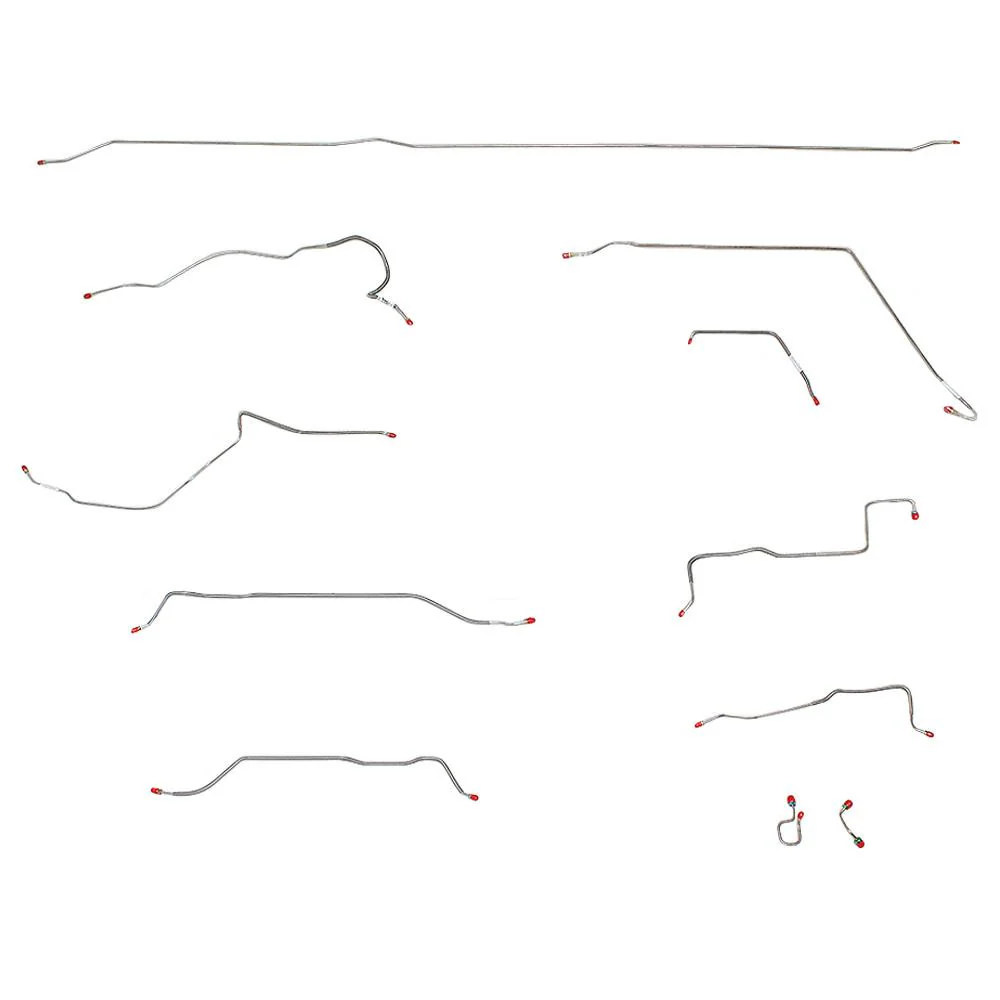 TCK7100OM - 71 GM with Long Bed, Power Brakes, Coil Suspension; Complete Brake Line Kit; Steel