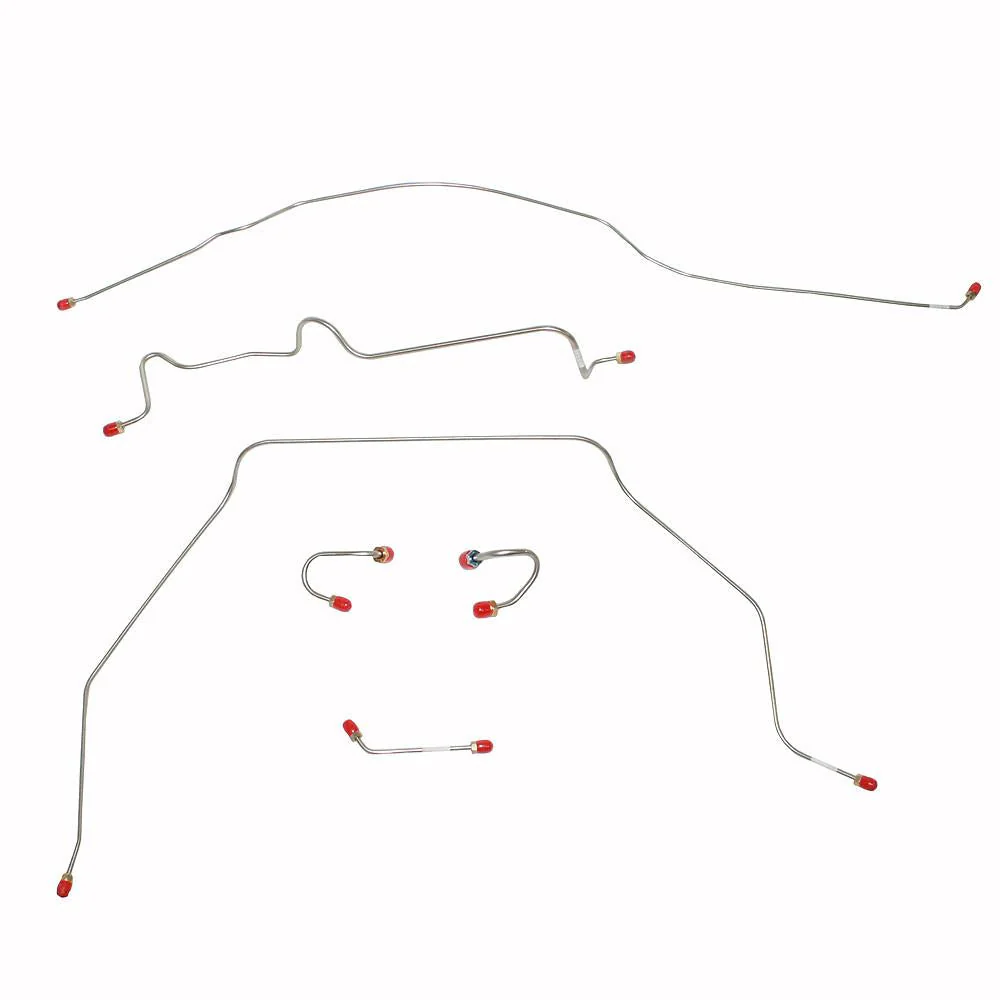 TKT6701- 67-70 Chevy C10/GMC C1500, 2wd, Standard Brakes, M/C Lines Run Inboard of Frame; 6pc Front Brake Line Set