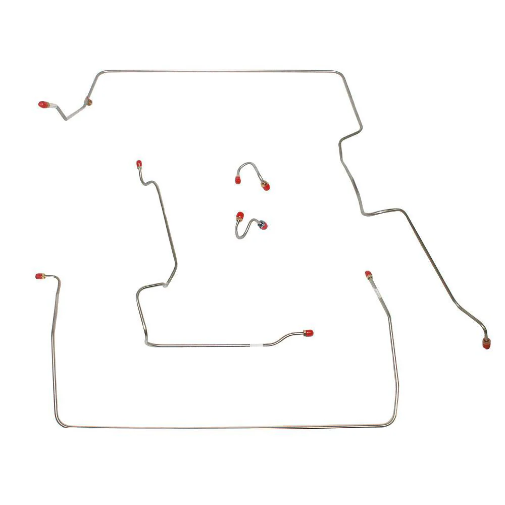 TKT6703- 67-70 Chevy C20/GMC C2500, 2wd, Standard Brakes, w/ King Pins, Front 5pc Brake Line Set - Image 2